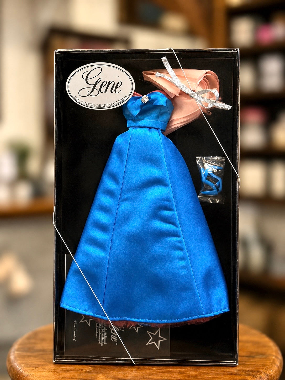 Gene doll royal blue satin dress