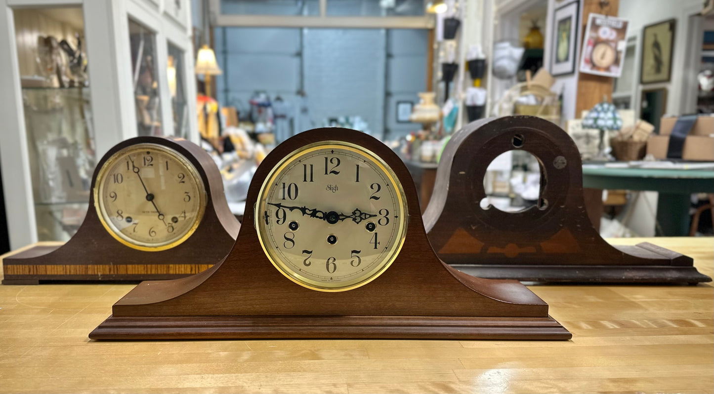 Vintage Tambour Mantel Clocks