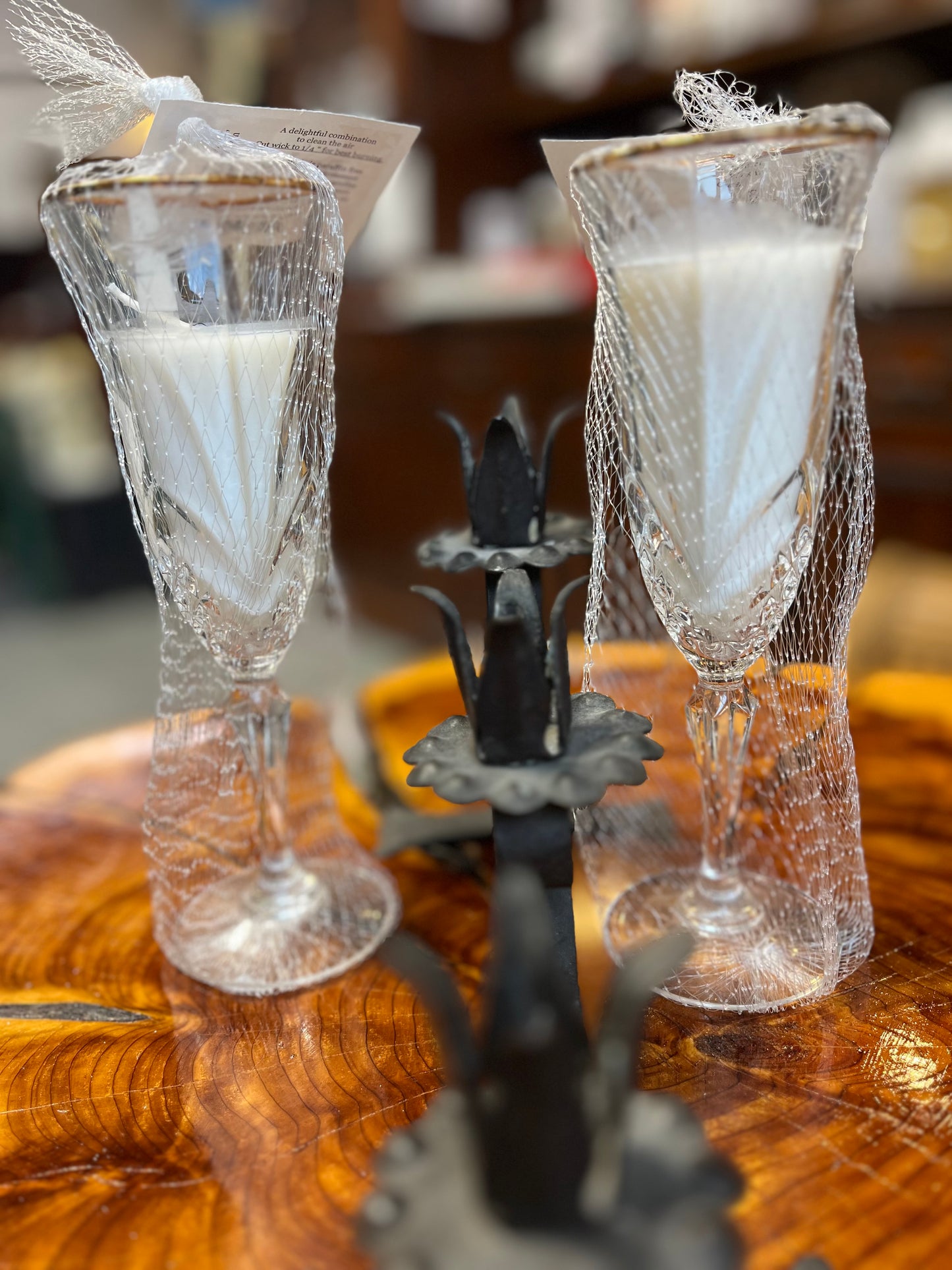 Scented Candles in Vintage Glass