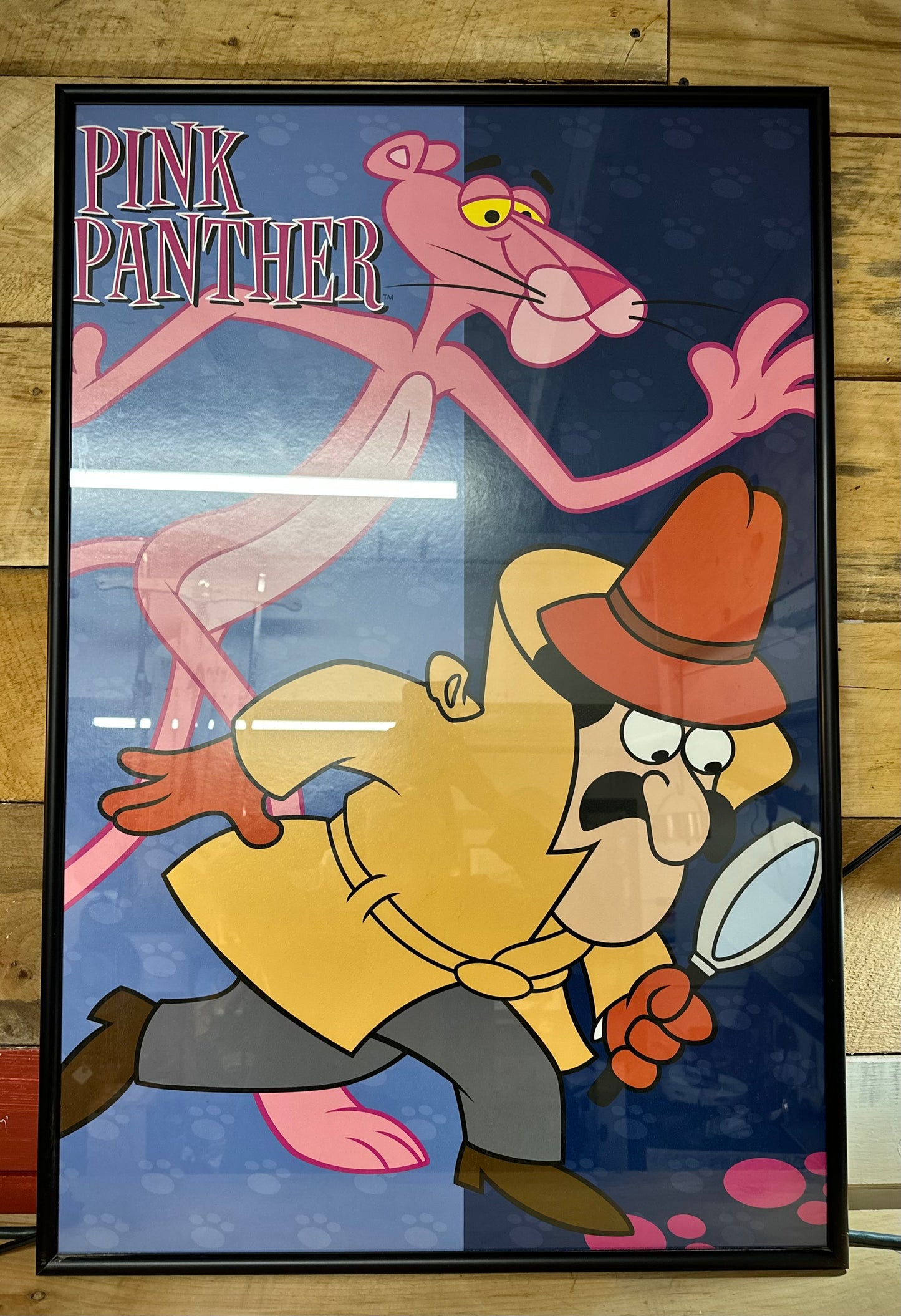 Framed Vintage Pink Panther Poster
