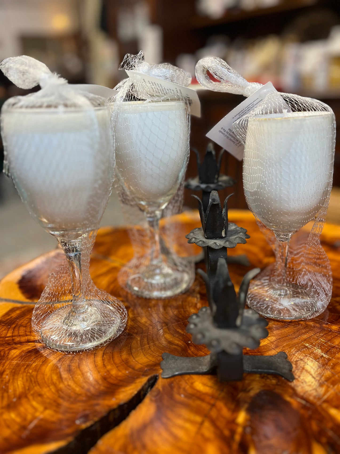 Scented Candles in Vintage Glass