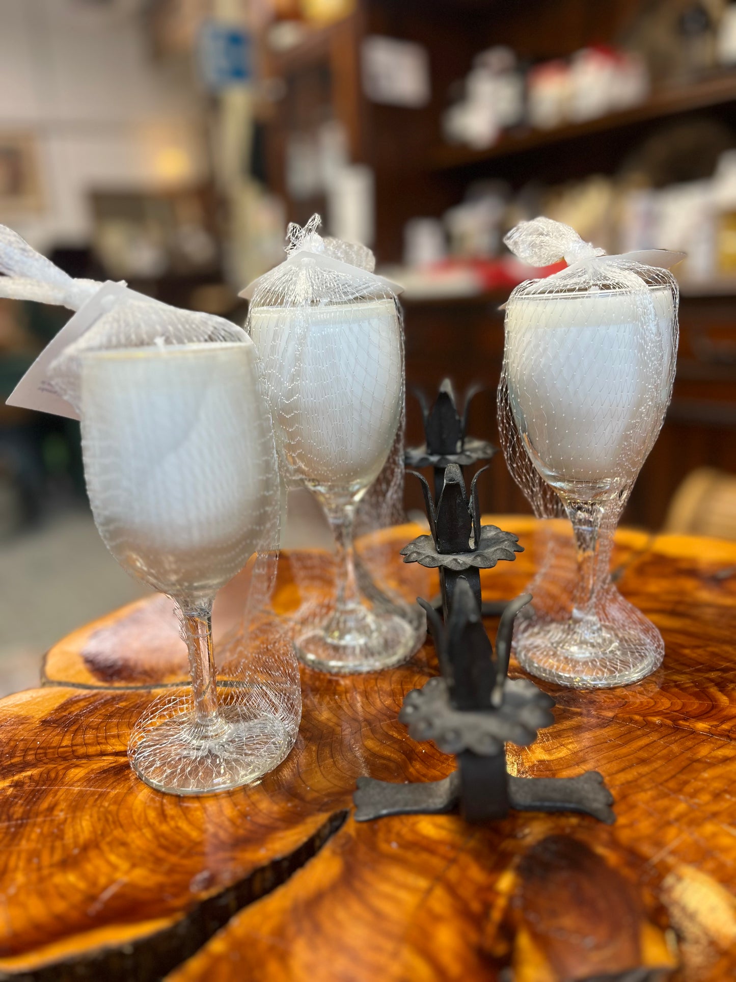 Scented Candles in Vintage Glass