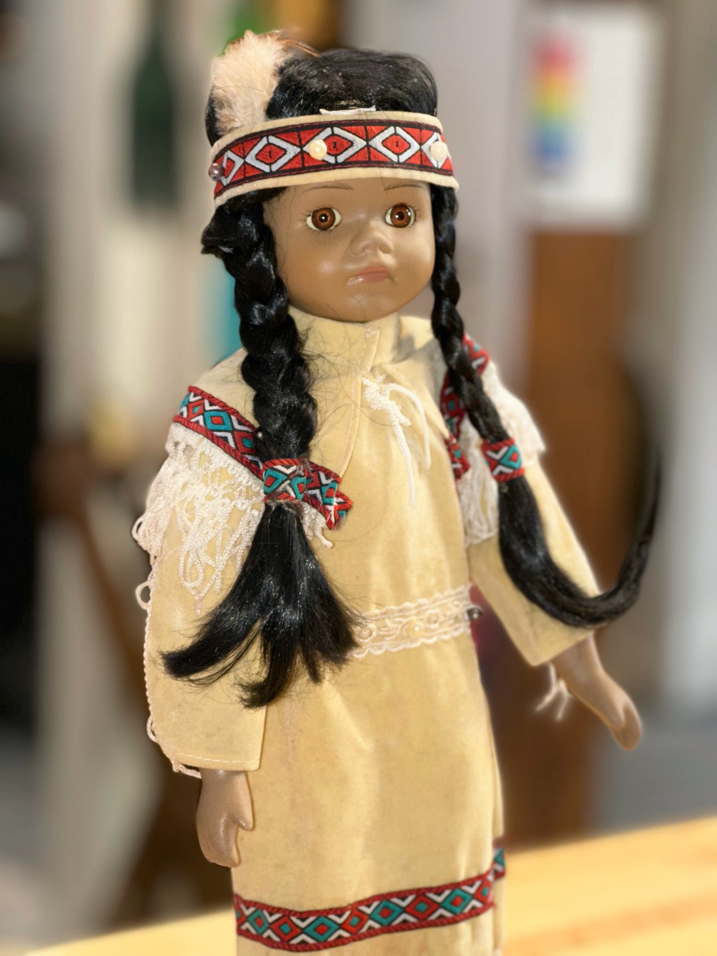 Vintage Cultural Heritage Dolls - European Folk & Native American-Inspired Pair