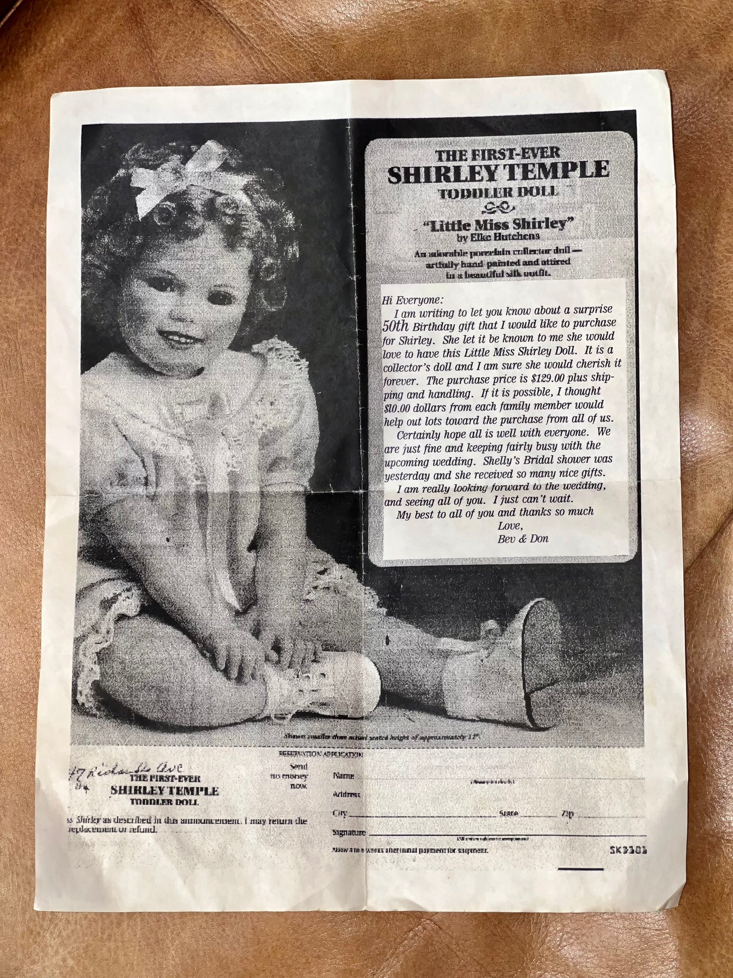 Antique Shirley Temple Porcelain Doll