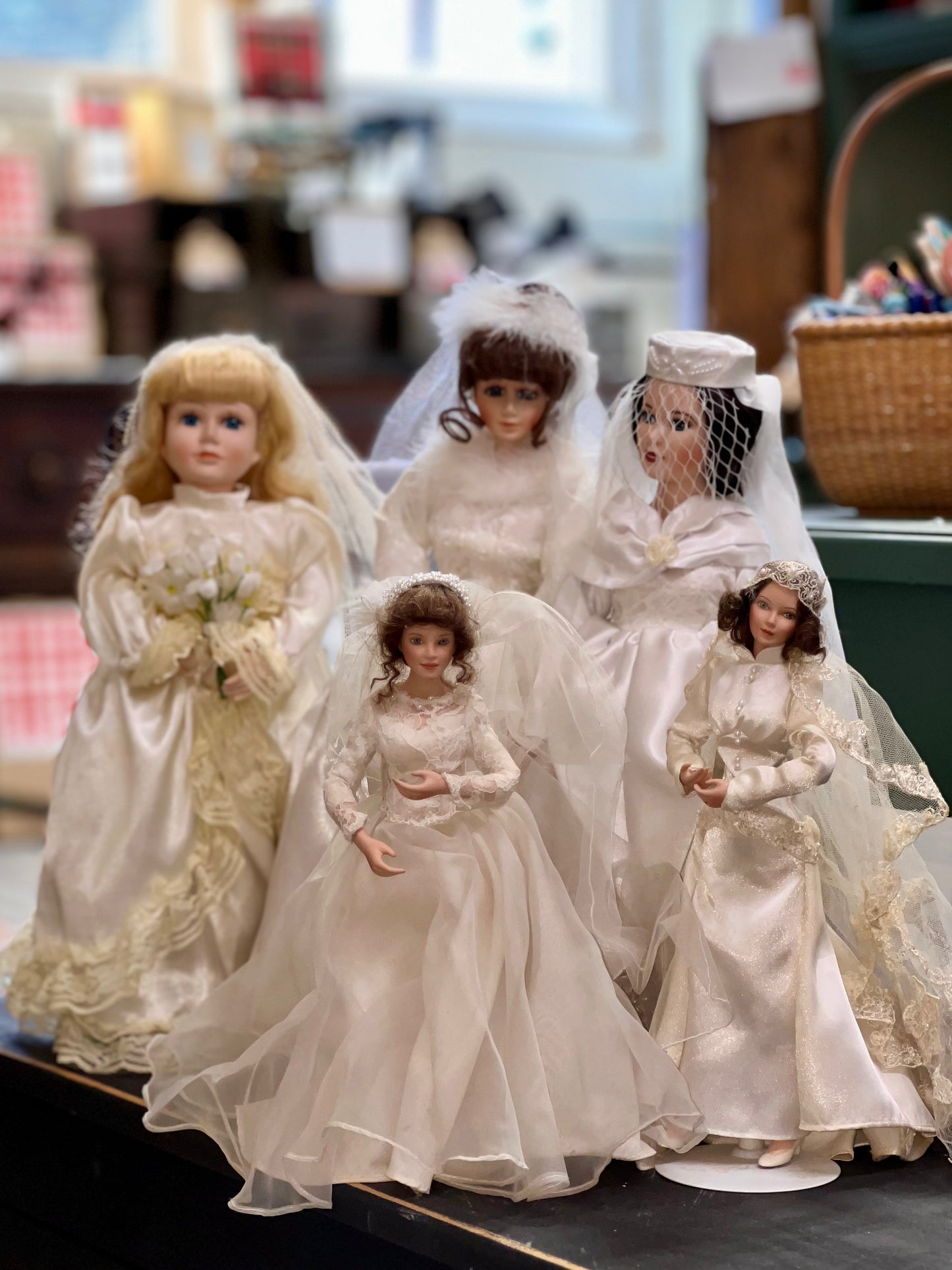 Vintage Porcelain Bride Dolls