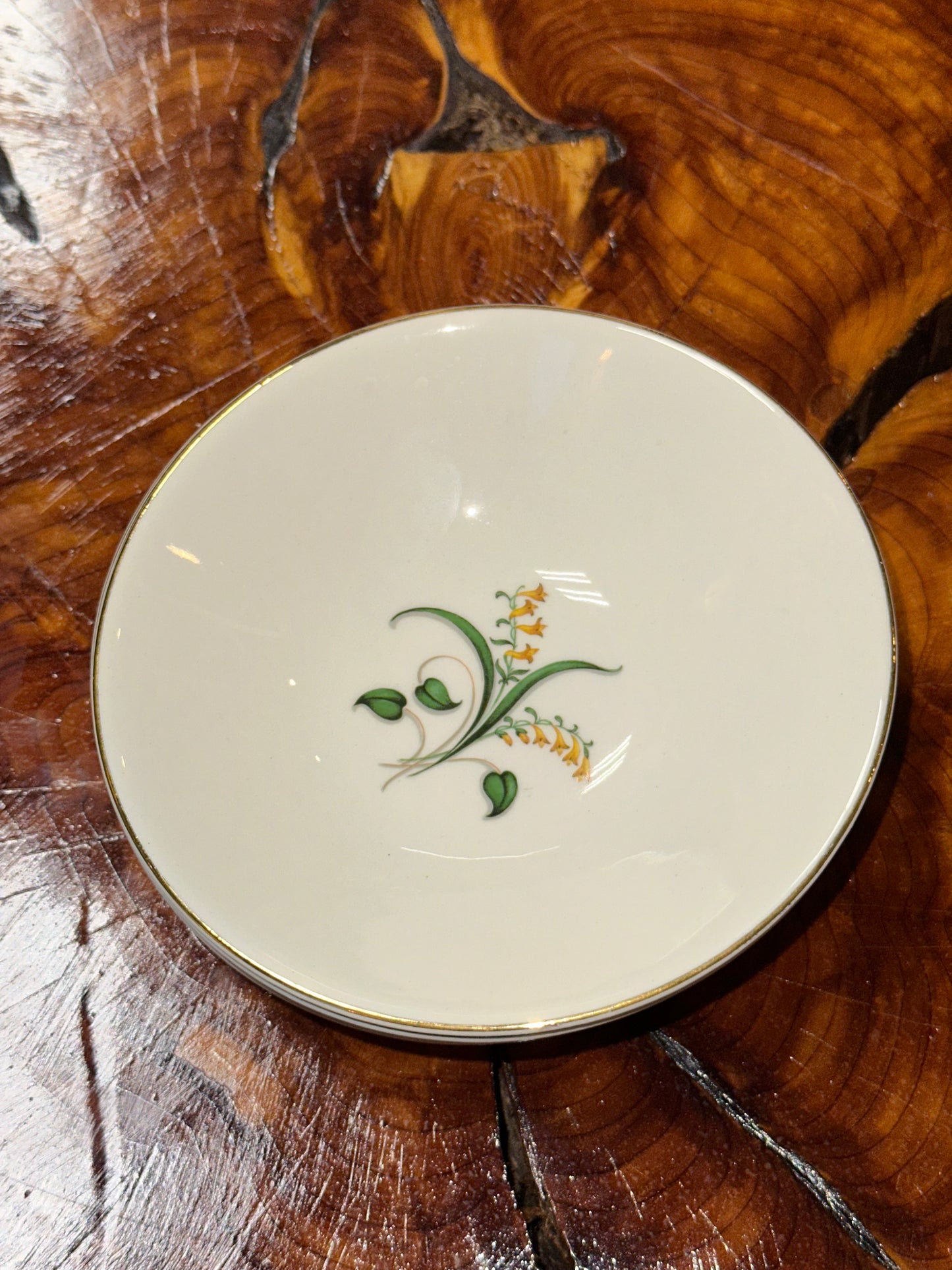 Vintage Edwin Knowles China Forsythia Floral Design Plates