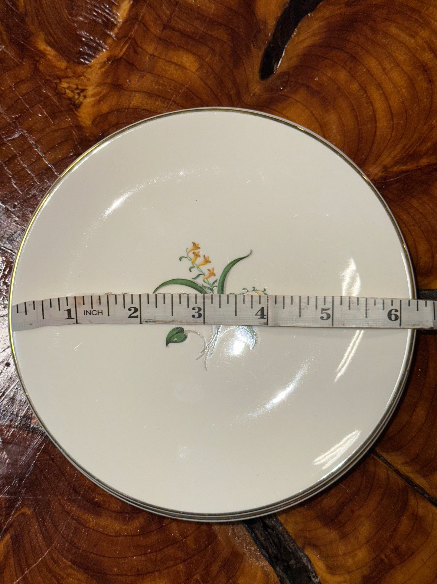 Vintage Edwin Knowles China Forsythia Floral Design Plates