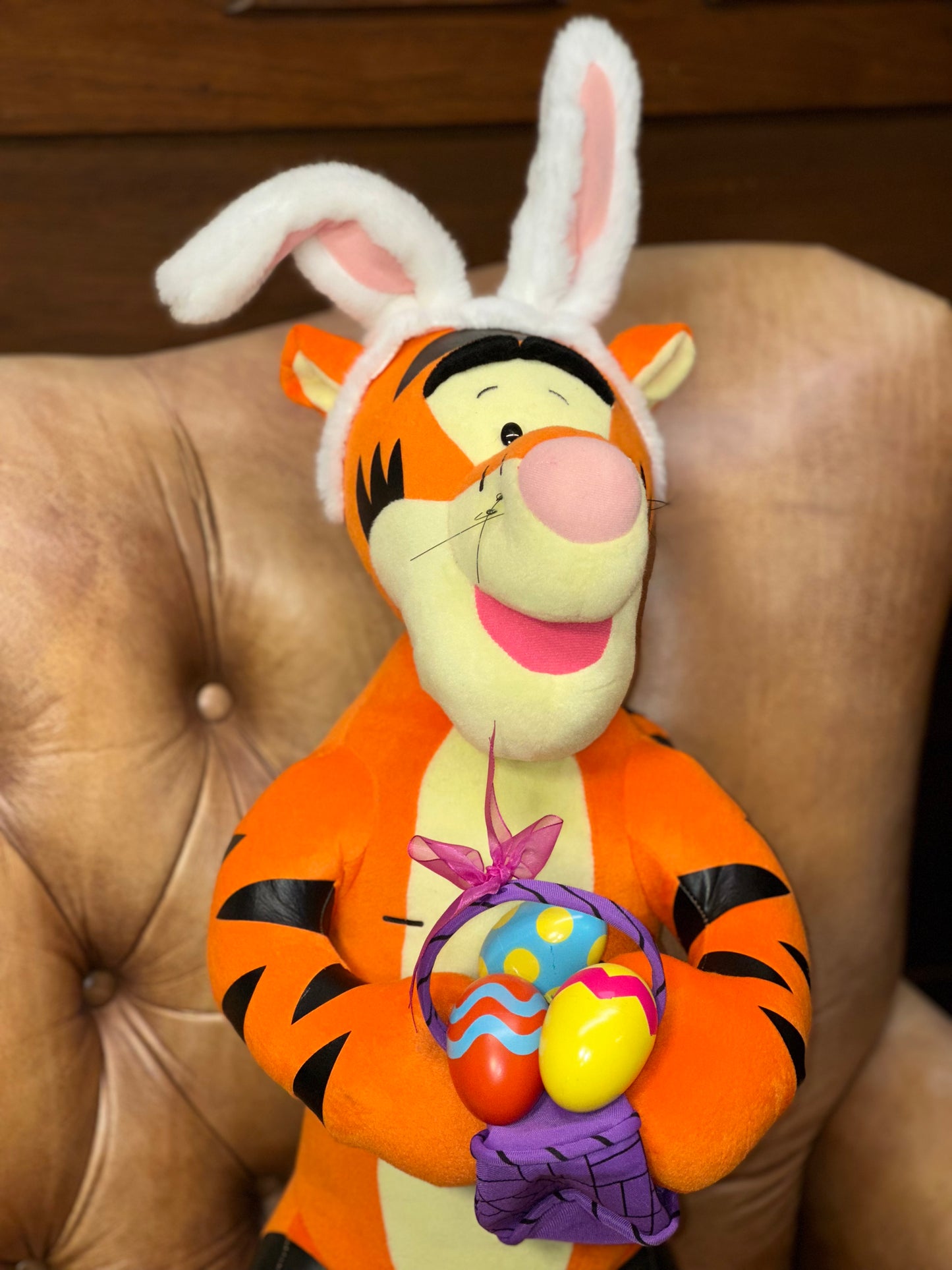 Disney Easter Tigger Plush - Bunny Hat & Egg Basket/ Winnie the Pooh series