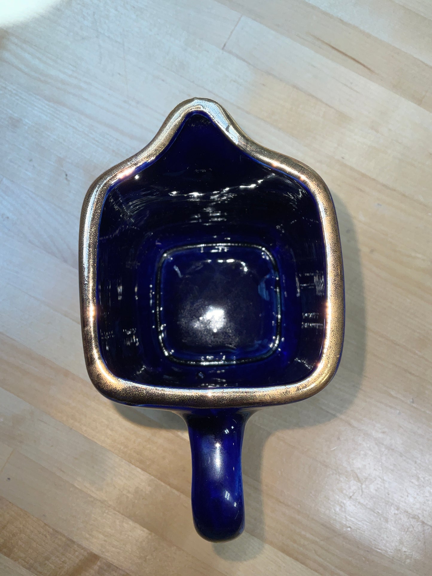 Vintage Seagram Distillers Co. Seagram’s VO Canadian Blue w/ Gold Trim Pitcher