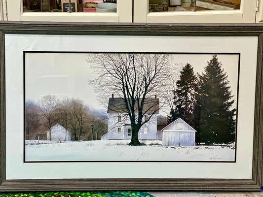 Ray Hendershot “Pennsylvania White” – Framed American Country Farm Art Print