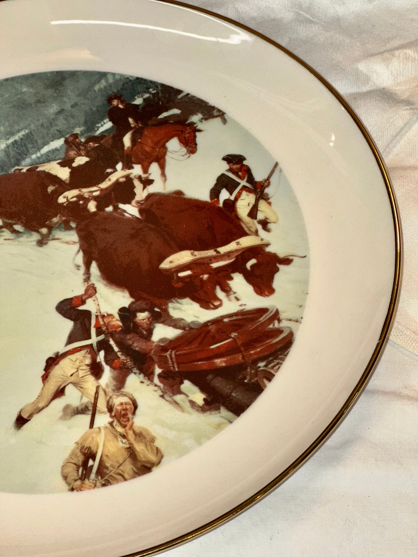 Vintage Collector Plate – “Revolutionary Winter Scene” by Thos. Lovell