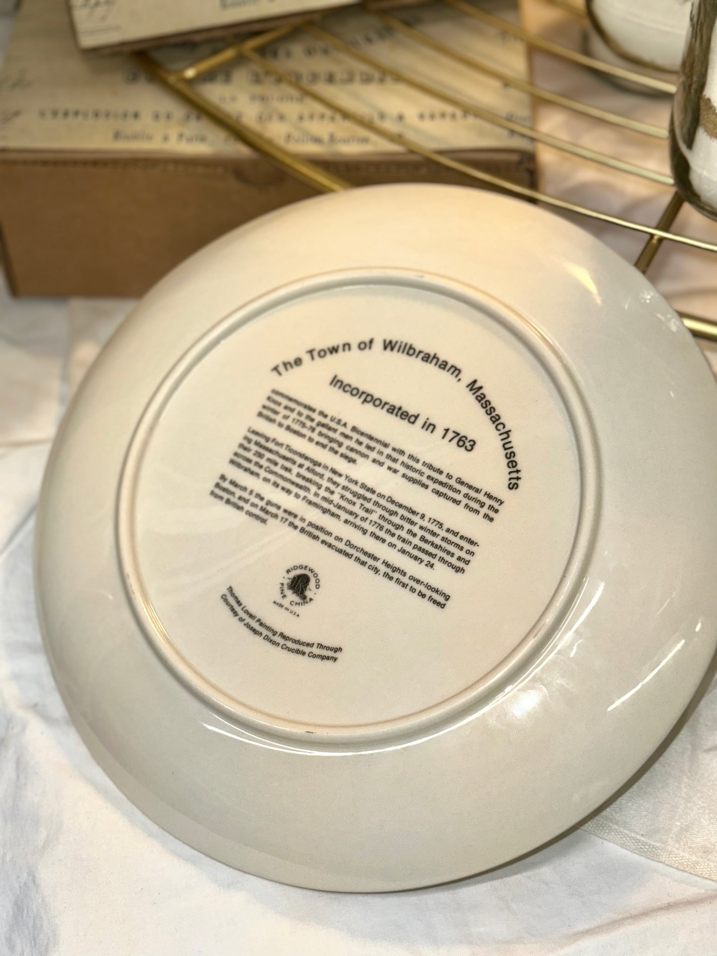 Vintage Collector Plate – “Revolutionary Winter Scene” by Thos. Lovell