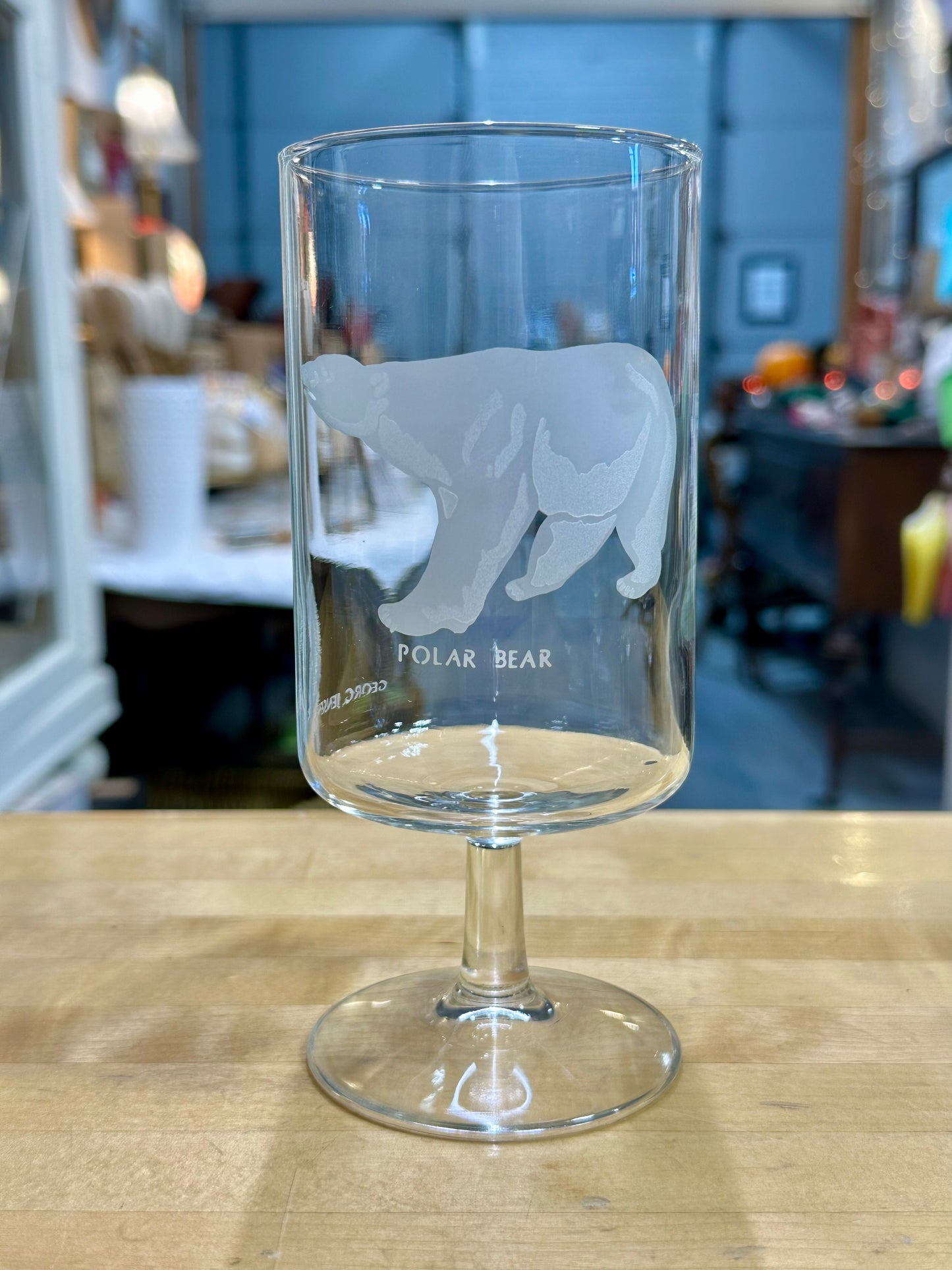 Vintage Etched Georg Jensen Wildlife Glasses – Stemmed Drinking Glasses with Animal Designs