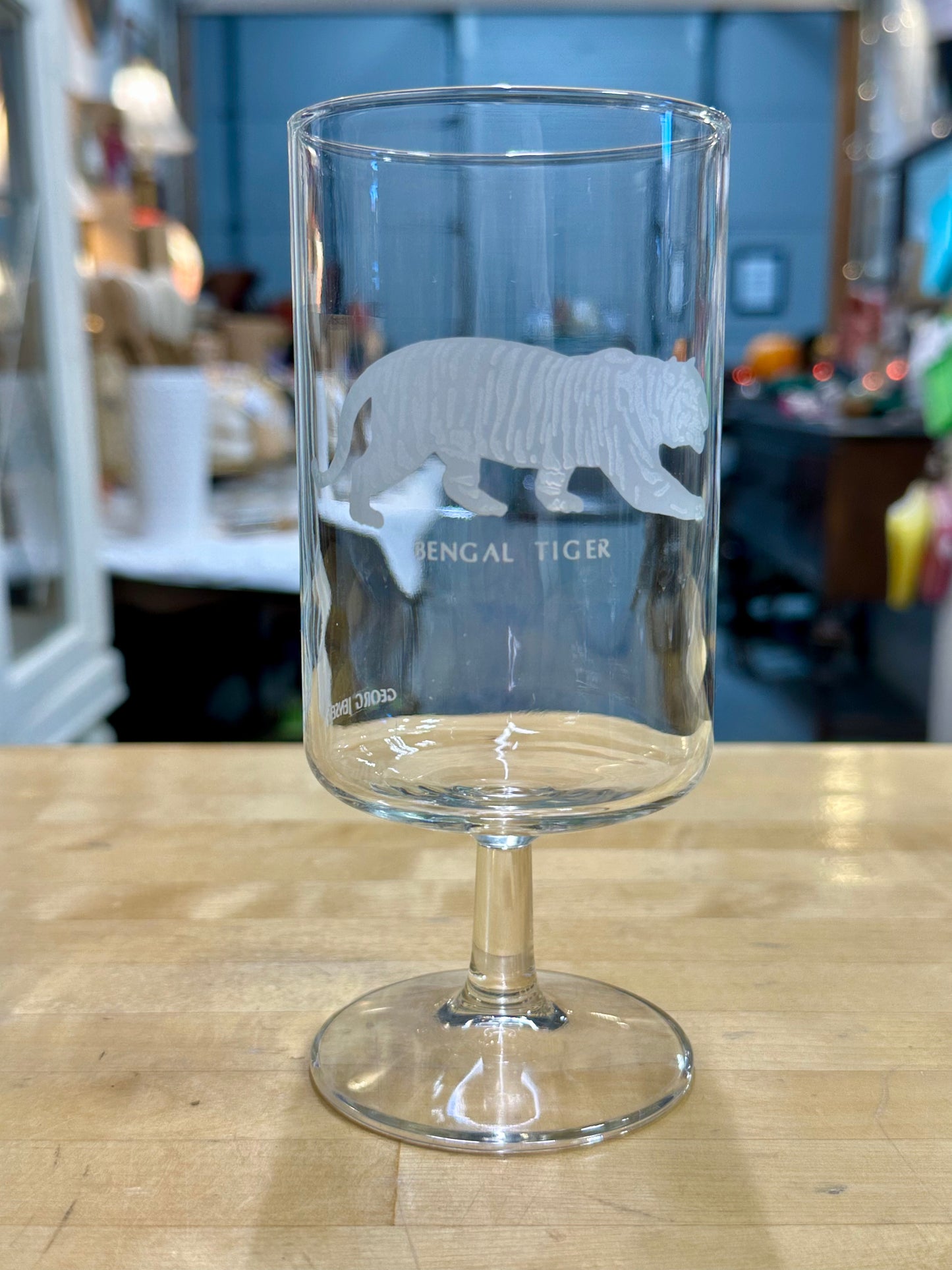 Vintage Etched Georg Jensen Wildlife Glasses – Stemmed Drinking Glasses with Animal Designs
