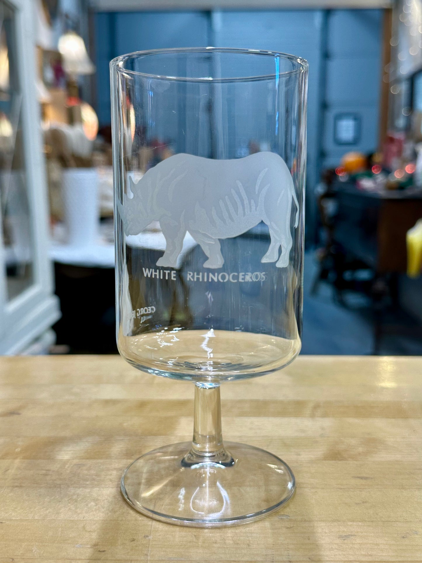 Vintage Etched Georg Jensen Wildlife Glasses – Stemmed Drinking Glasses with Animal Designs