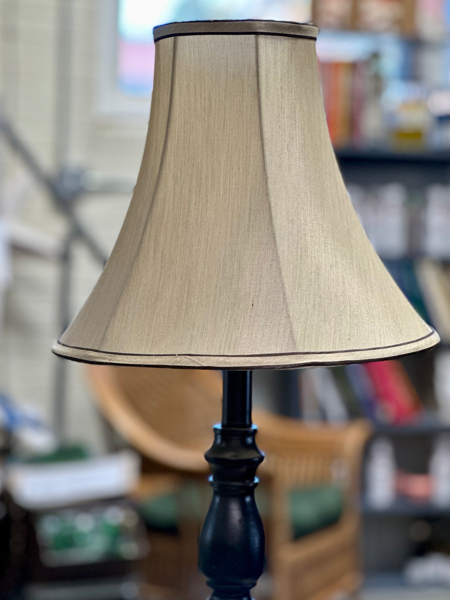 Classic Black Table Lamp with Cream Shade