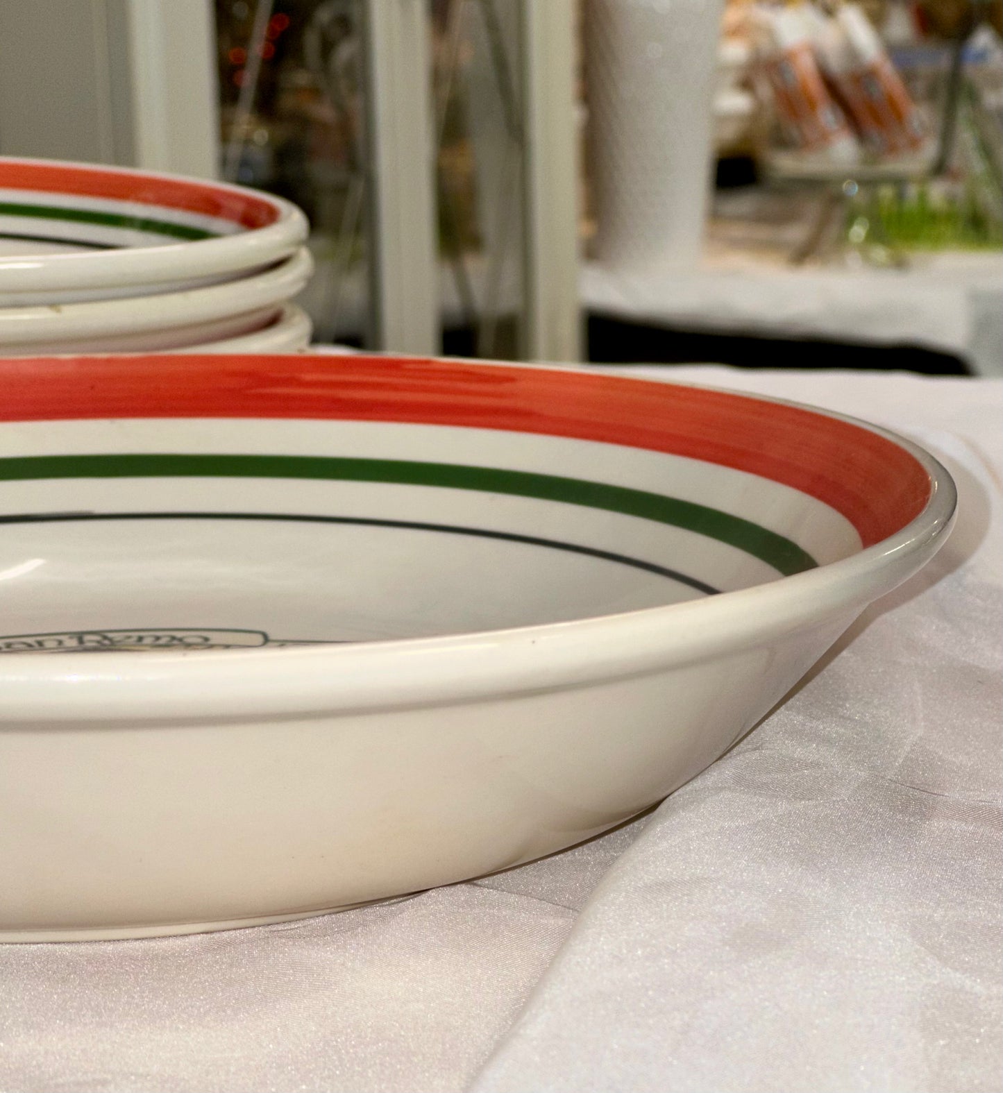 Italian Pasta Bowl Set Buona San Remo – 5 Piece Ceramic Serving Set