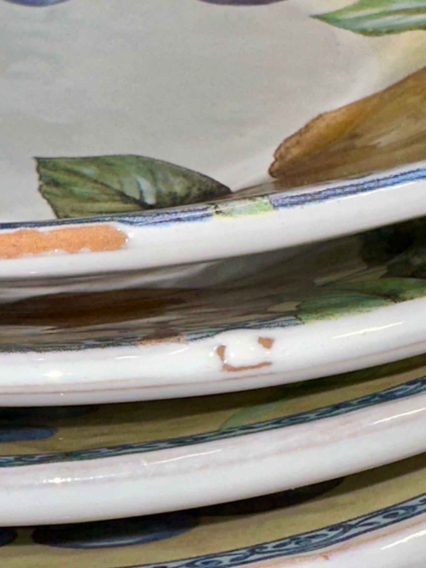 Toscana Versilia ICC Italy Hand Painted Fruit Plates Set of 6 – Made in Italy