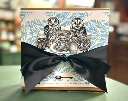 Northern Brunch - pancakes, maple syrup, muffins, gluten free