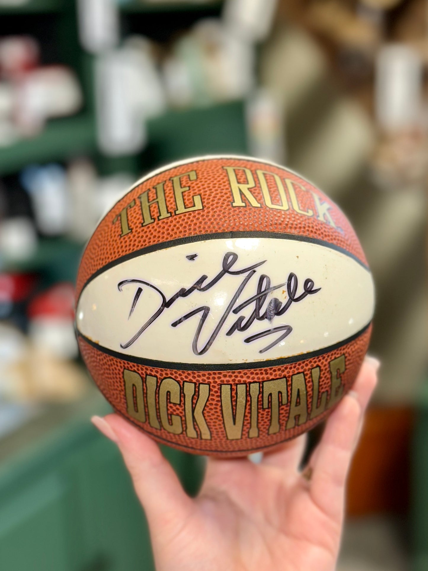 Mini basketball featuring Dick Vitale signature
