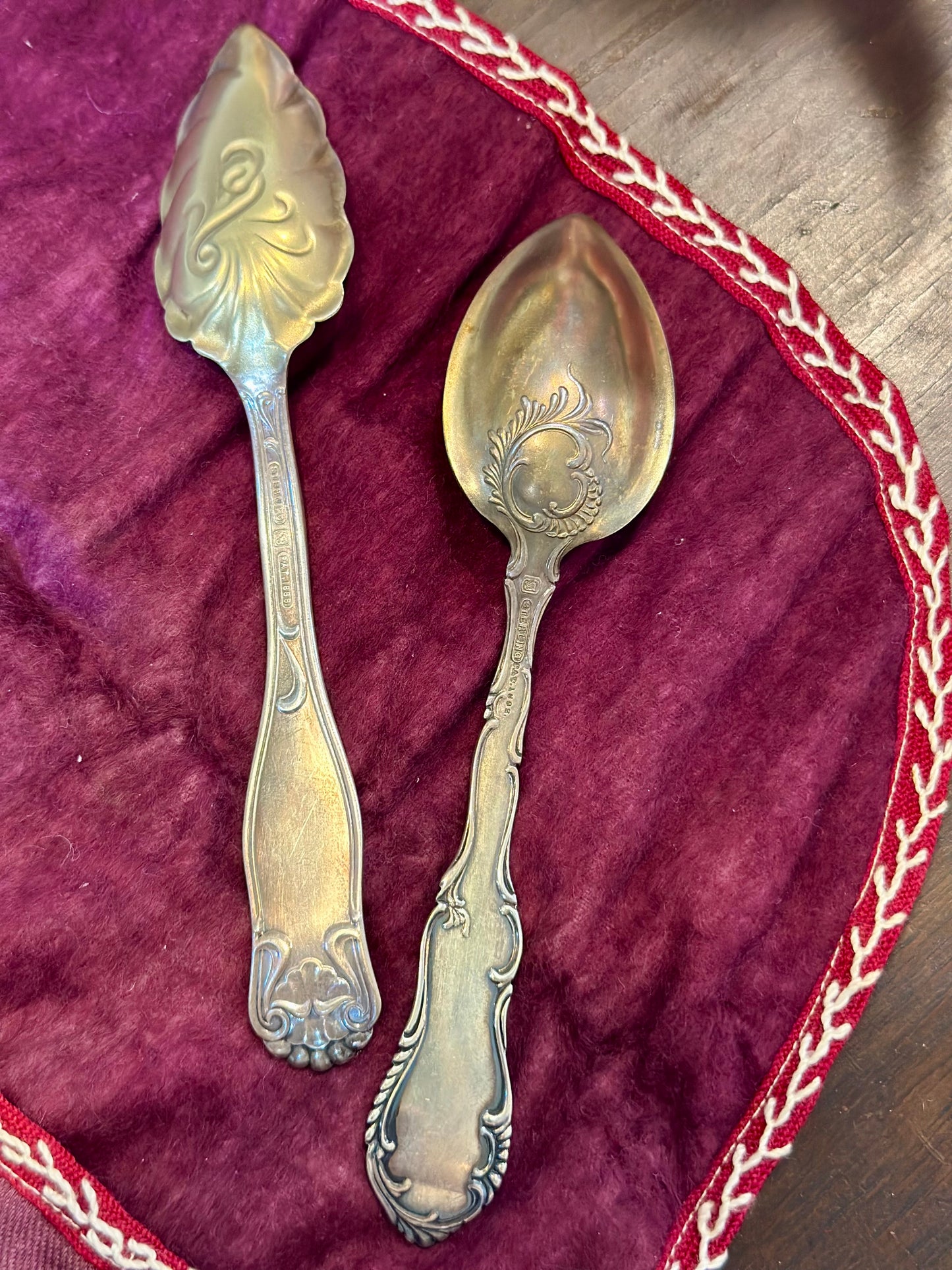 Vintage flatware collection with storage organizer