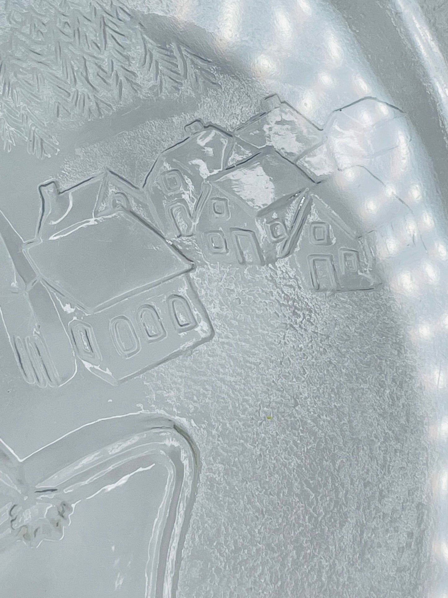 Vintage Glass Christmas-Themed Plate