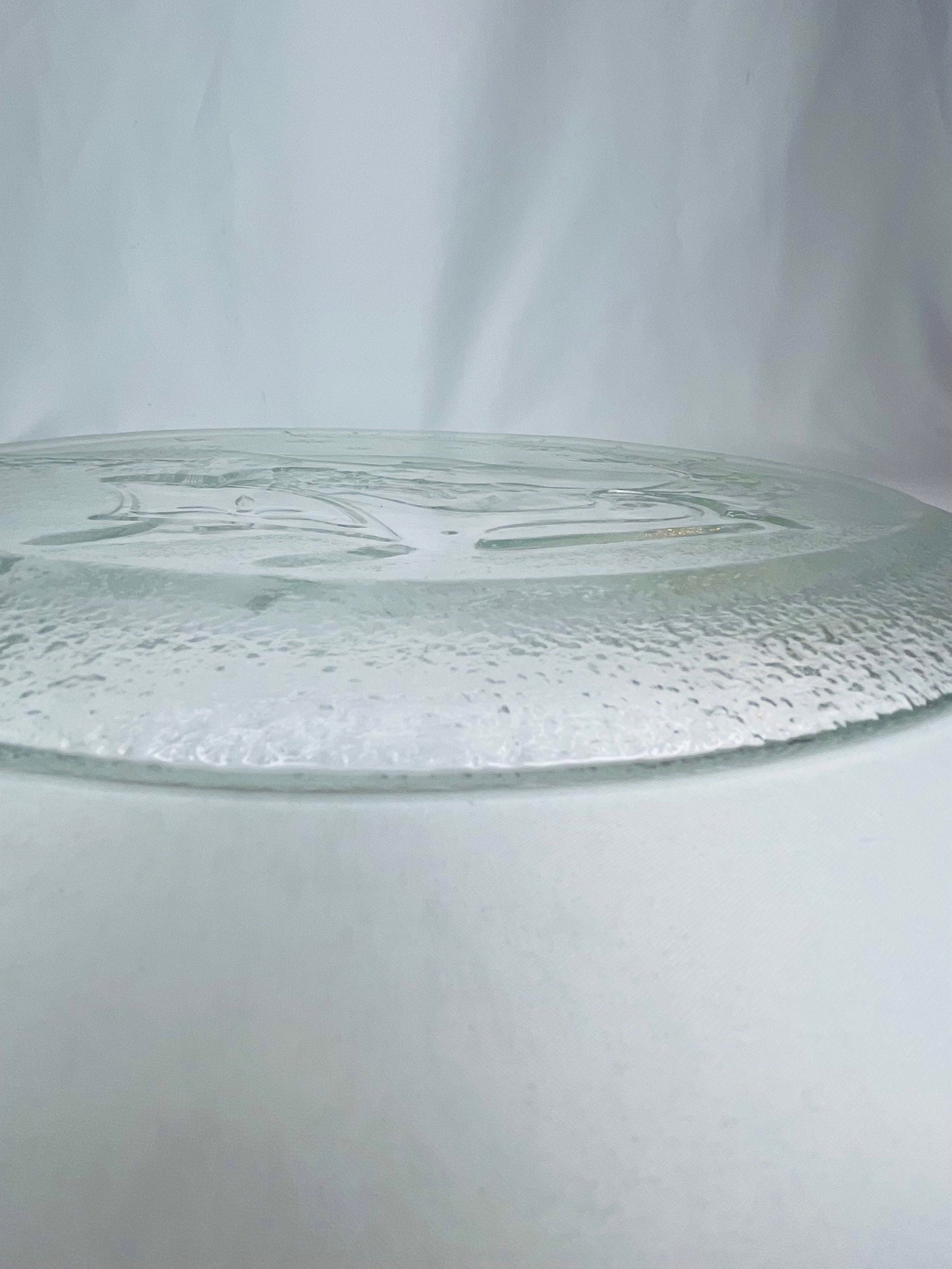Vintage Glass Christmas-Themed Plate