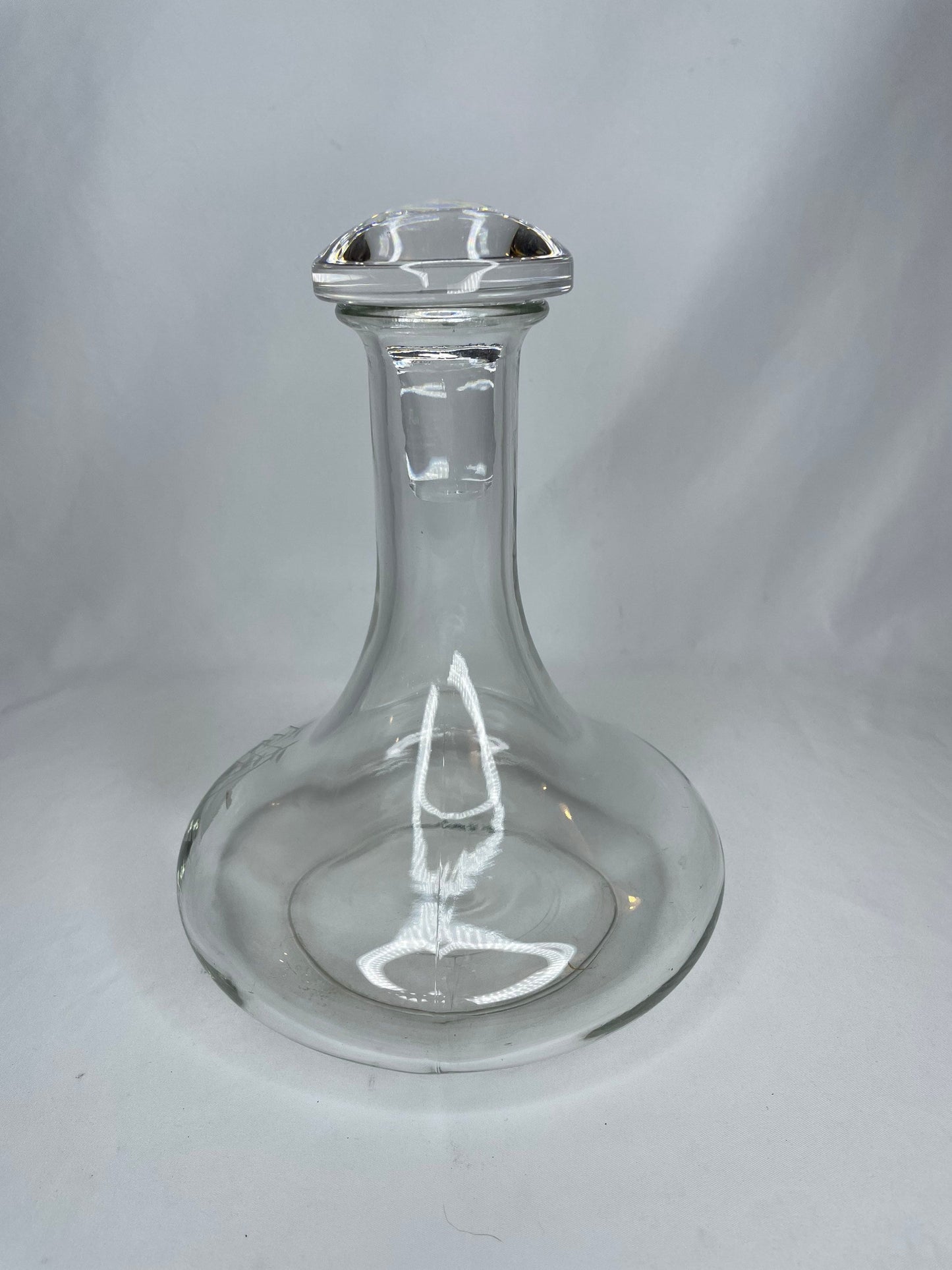 Vintage Etched Glass Nautical Decanter