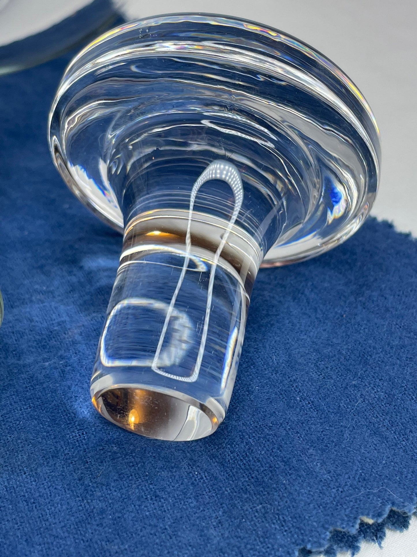 Vintage Etched Glass Nautical Decanter