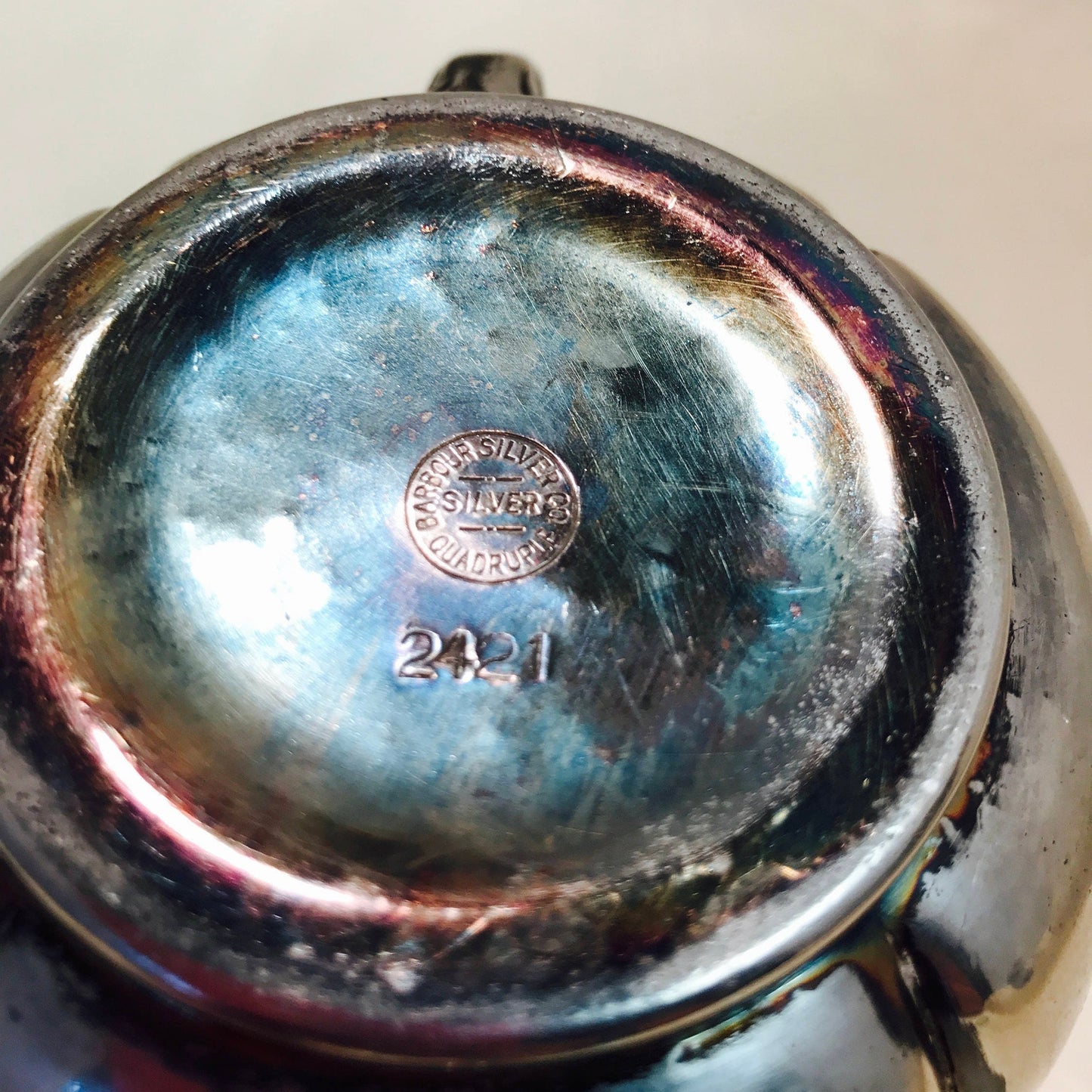 Vintage barbour silver sugar bowl