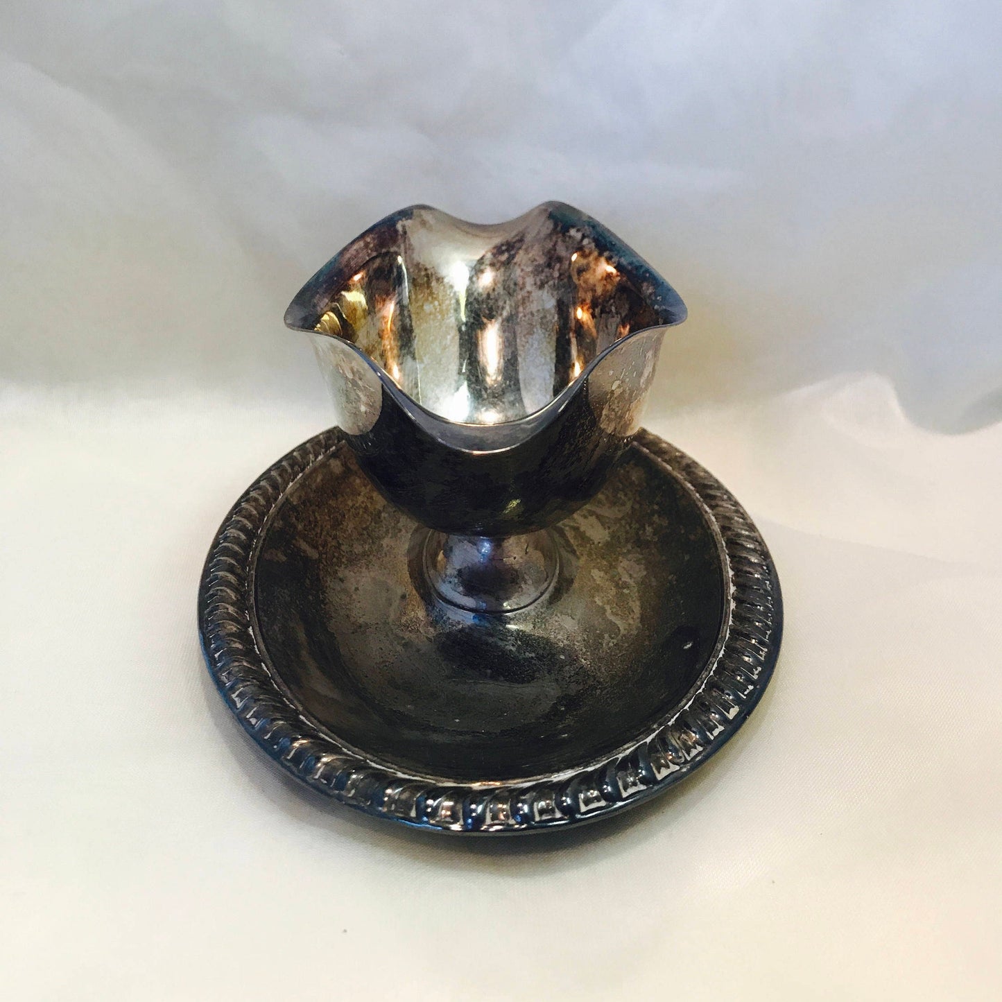 1950's silver-plated gravy boat