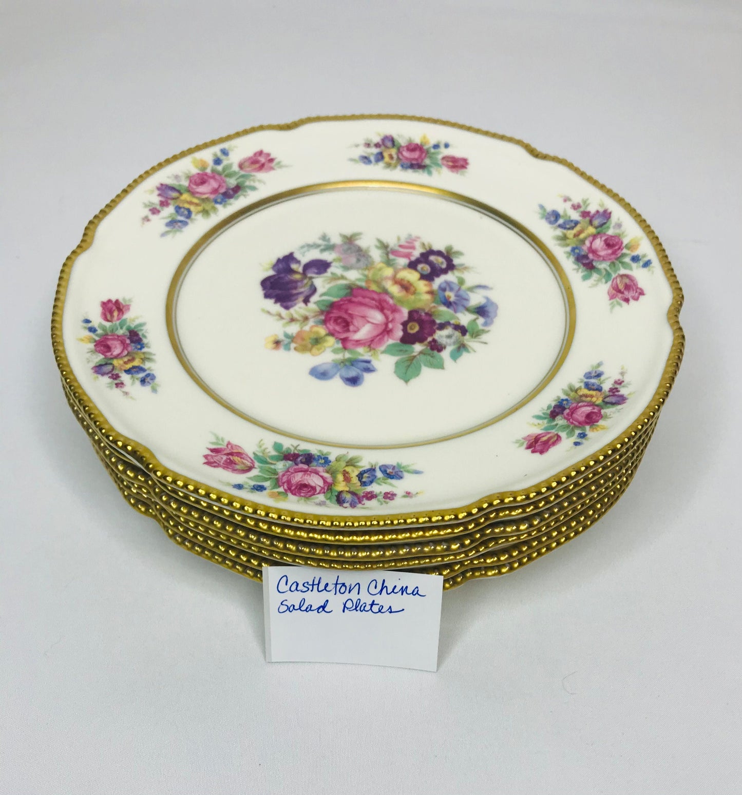 Castleton china castleton rose salad plates set of 6