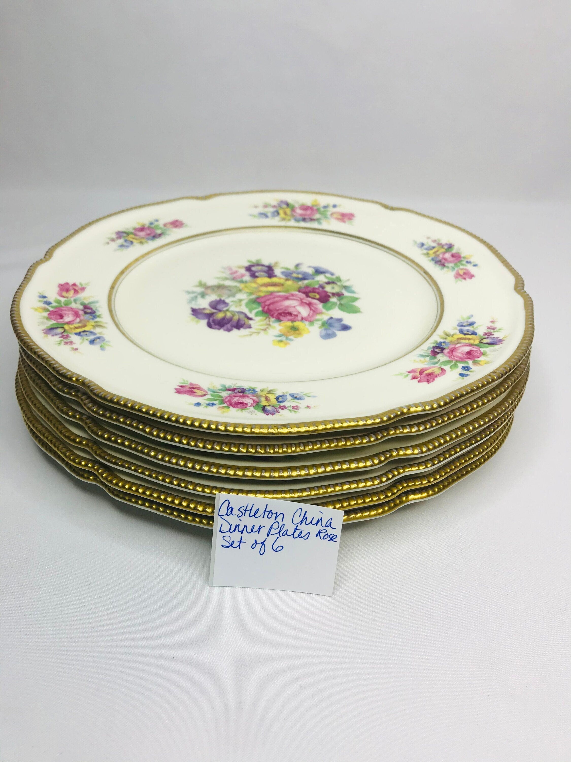 Castleton china castleton rose dinner plates set of 6 – Terra Castleton china castleton rose dinner plates set of 6 – Terra