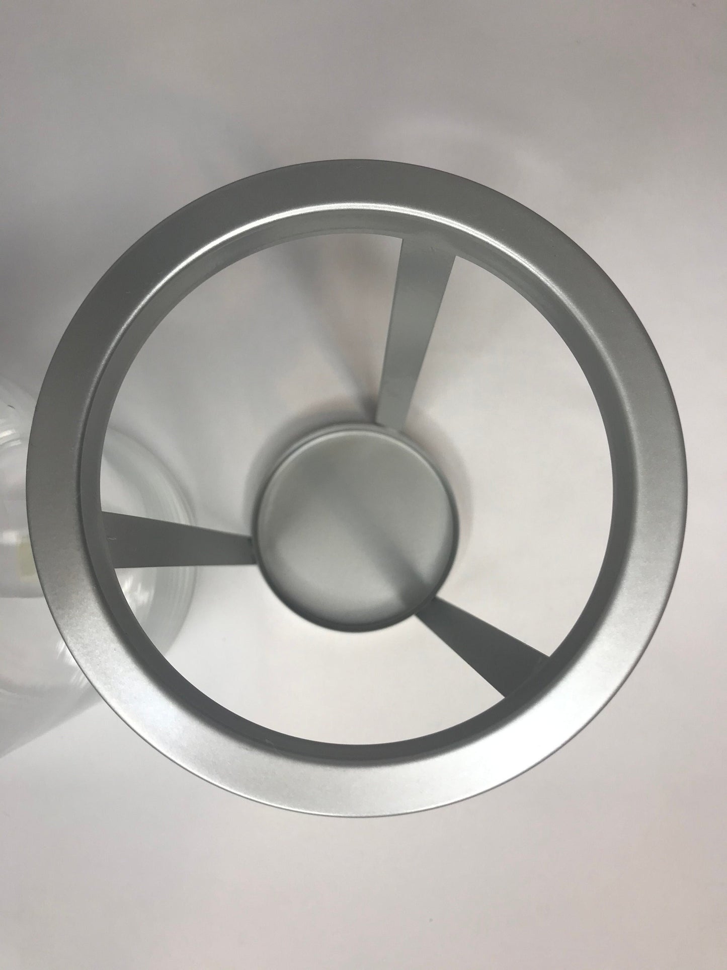 Glass & metal cylinder tea light candle holder