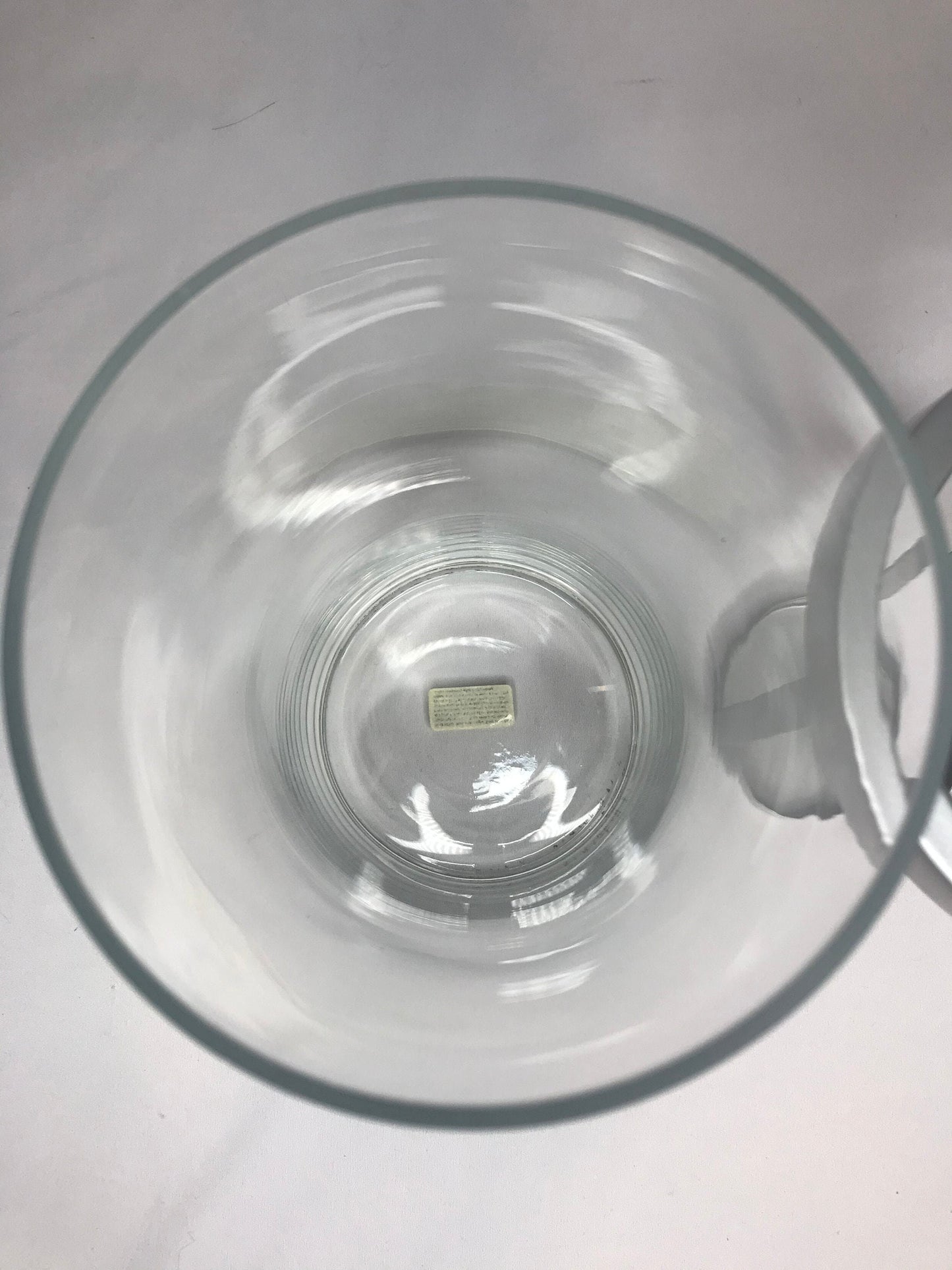 Glass & metal cylinder tea light candle holder