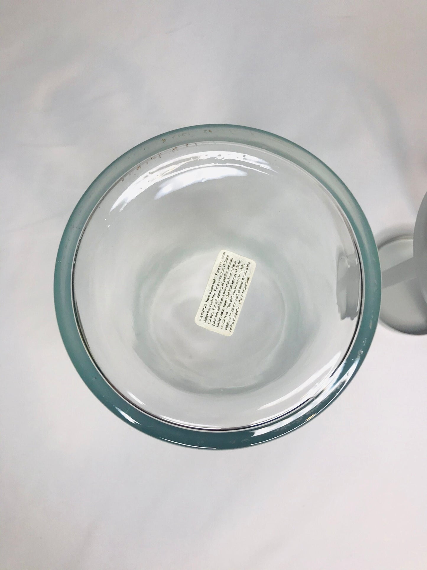 Glass & metal cylinder tea light candle holder