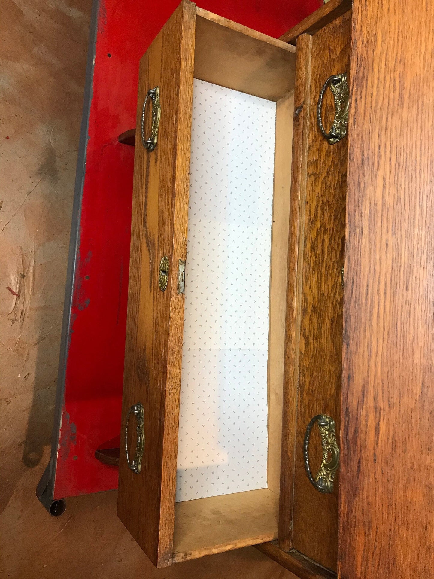 Antique Larkan Soap Co. Wooden Drop Down Secretary Desk **