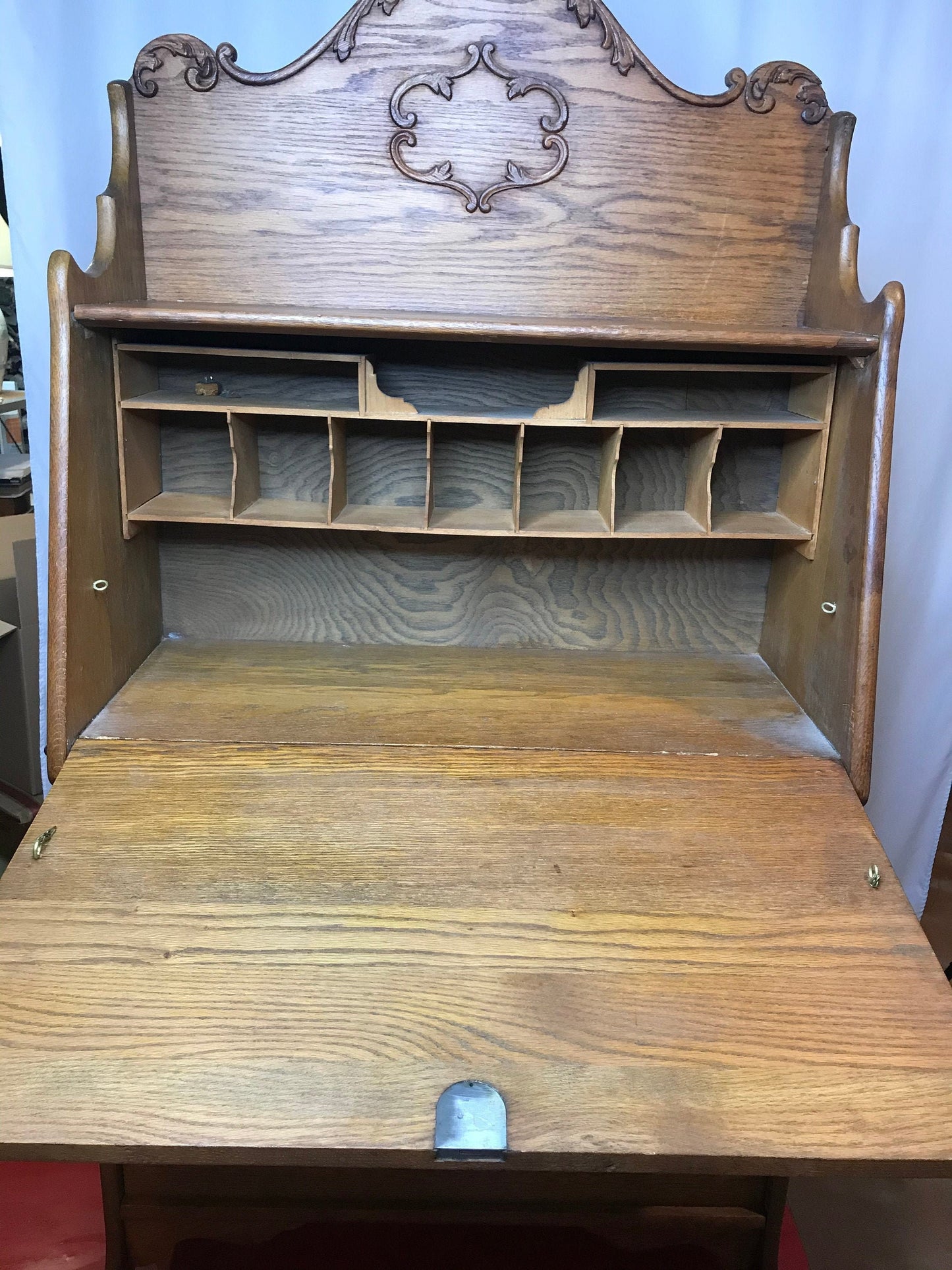 Antique Larkan Soap Co. Wooden Drop Down Secretary Desk **