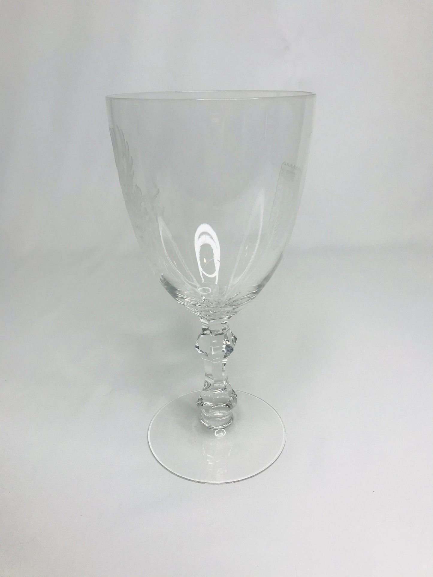 Burgverein v königstein large etched wine glass