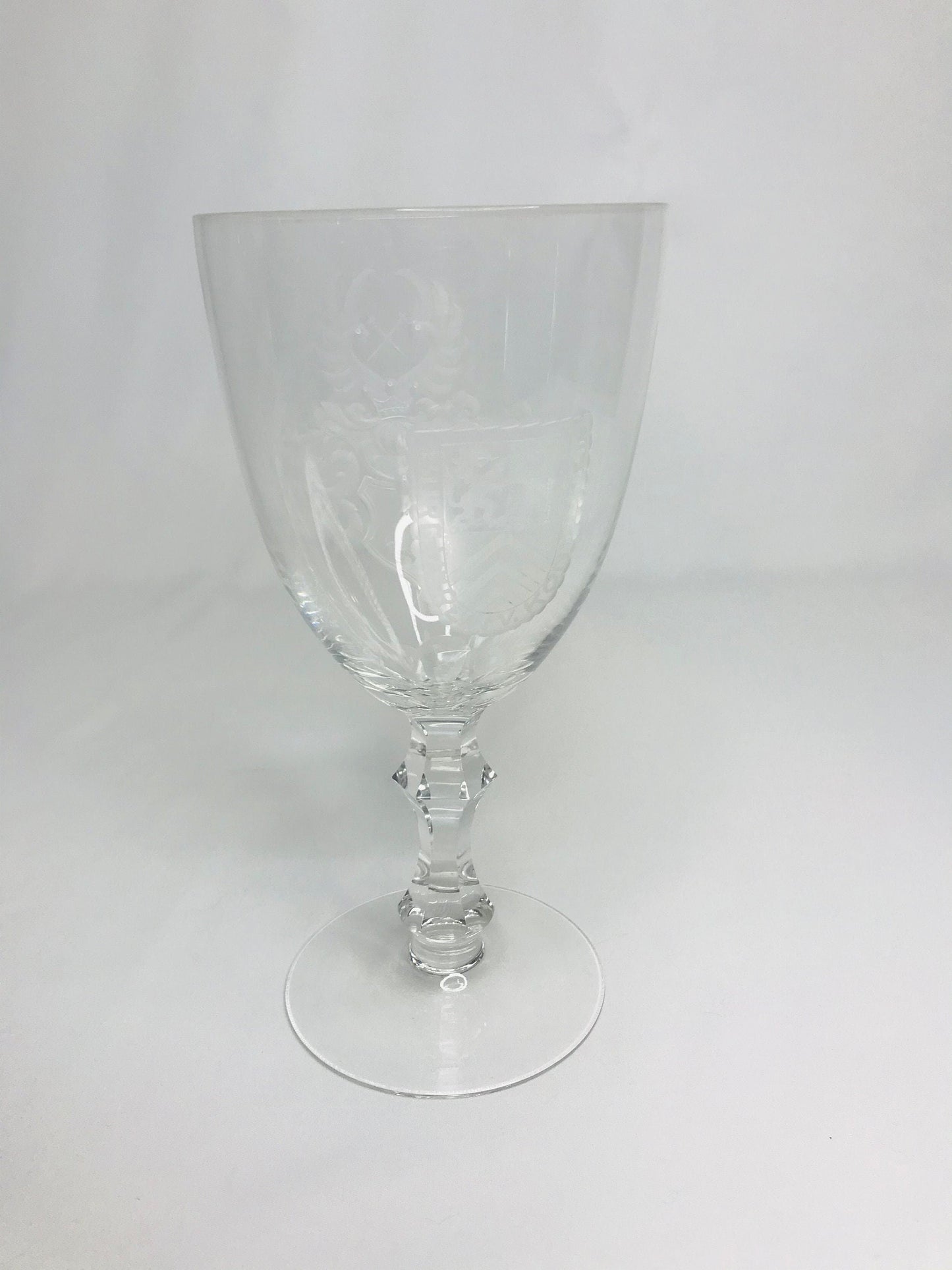 Burgverein v königstein large etched wine glass