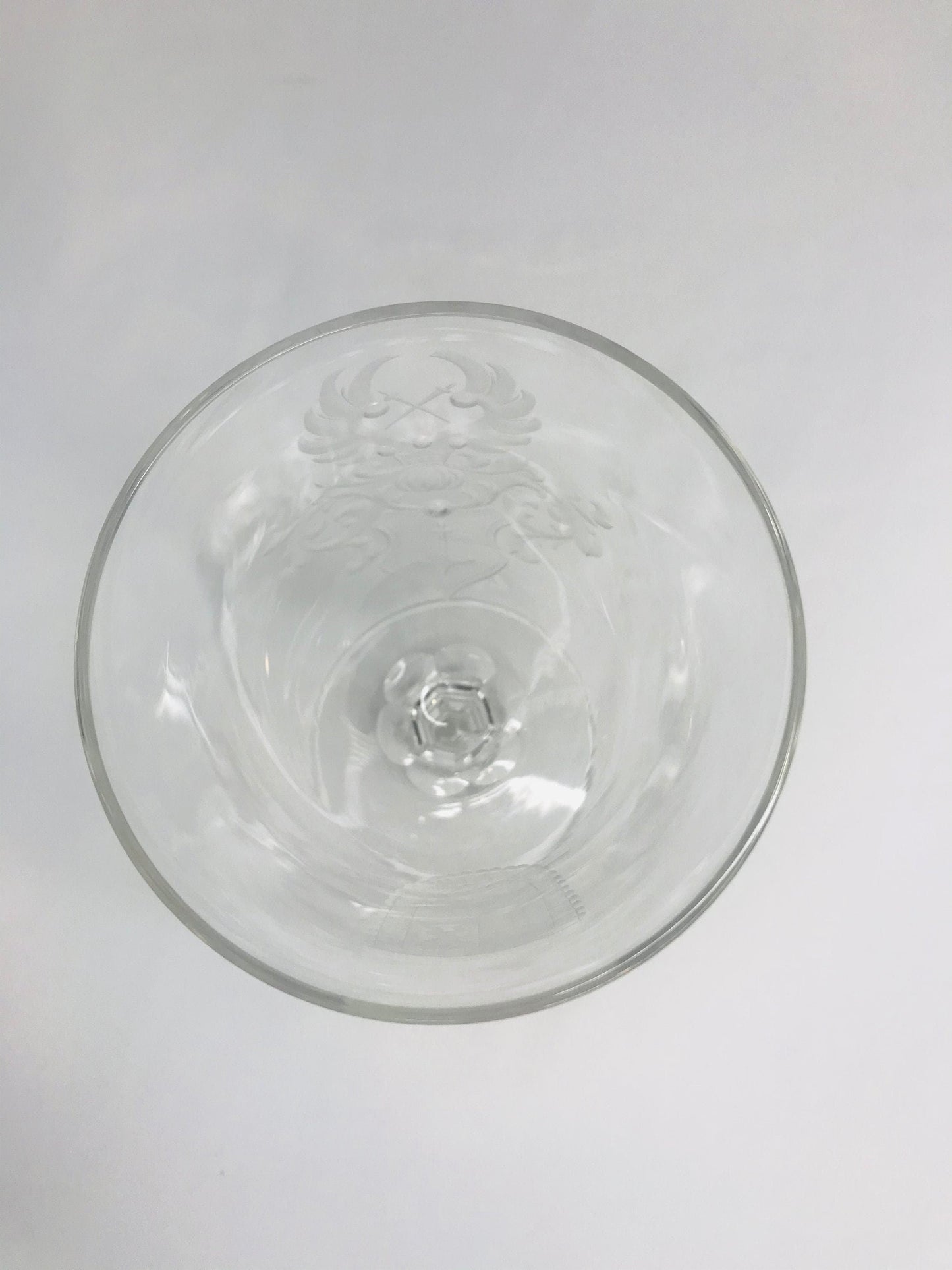 Burgverein v königstein large etched wine glass
