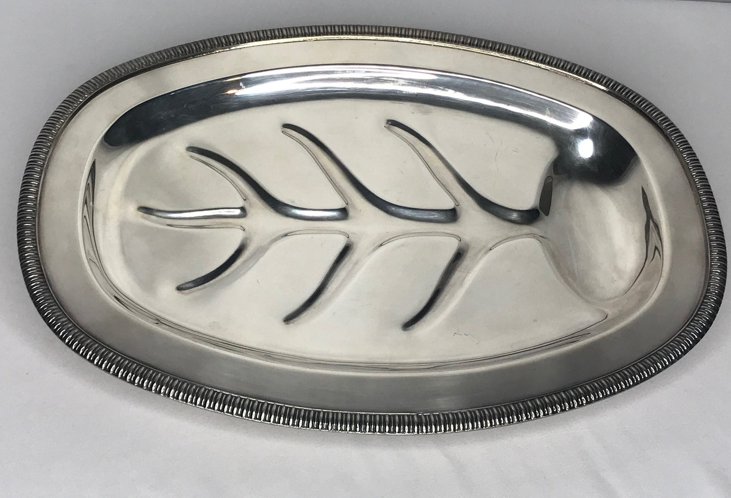 Crescent silver footed meat platter/tray silver plated e.p.n.s. 3346