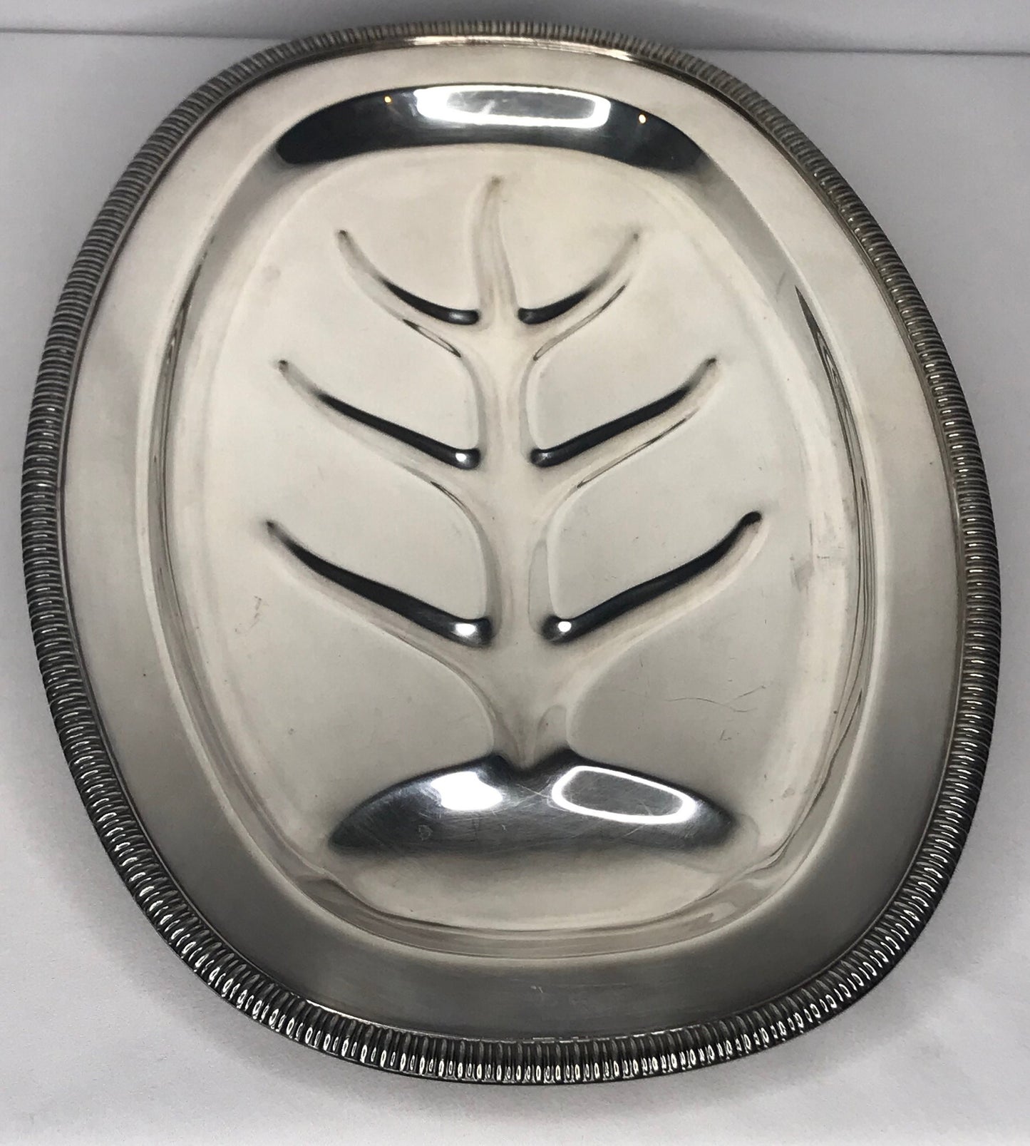 Crescent silver footed meat platter/tray silver plated e.p.n.s. 3346