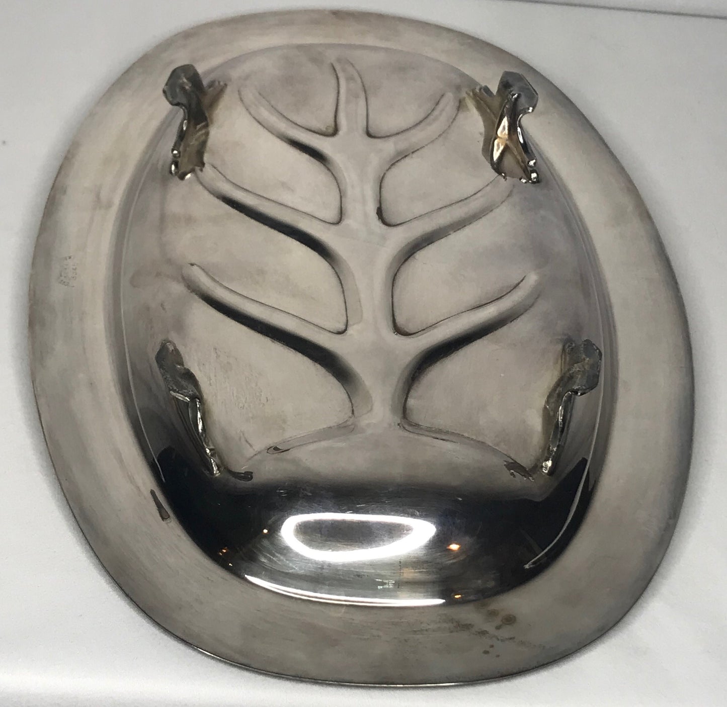 Crescent silver footed meat platter/tray silver plated e.p.n.s. 3346