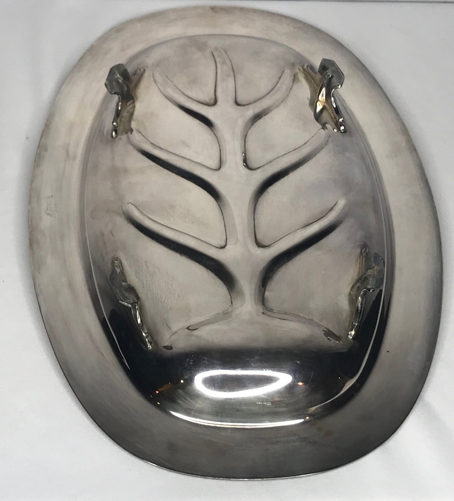 Crescent silver footed meat platter/tray silver plated e.p.n.s. 3346