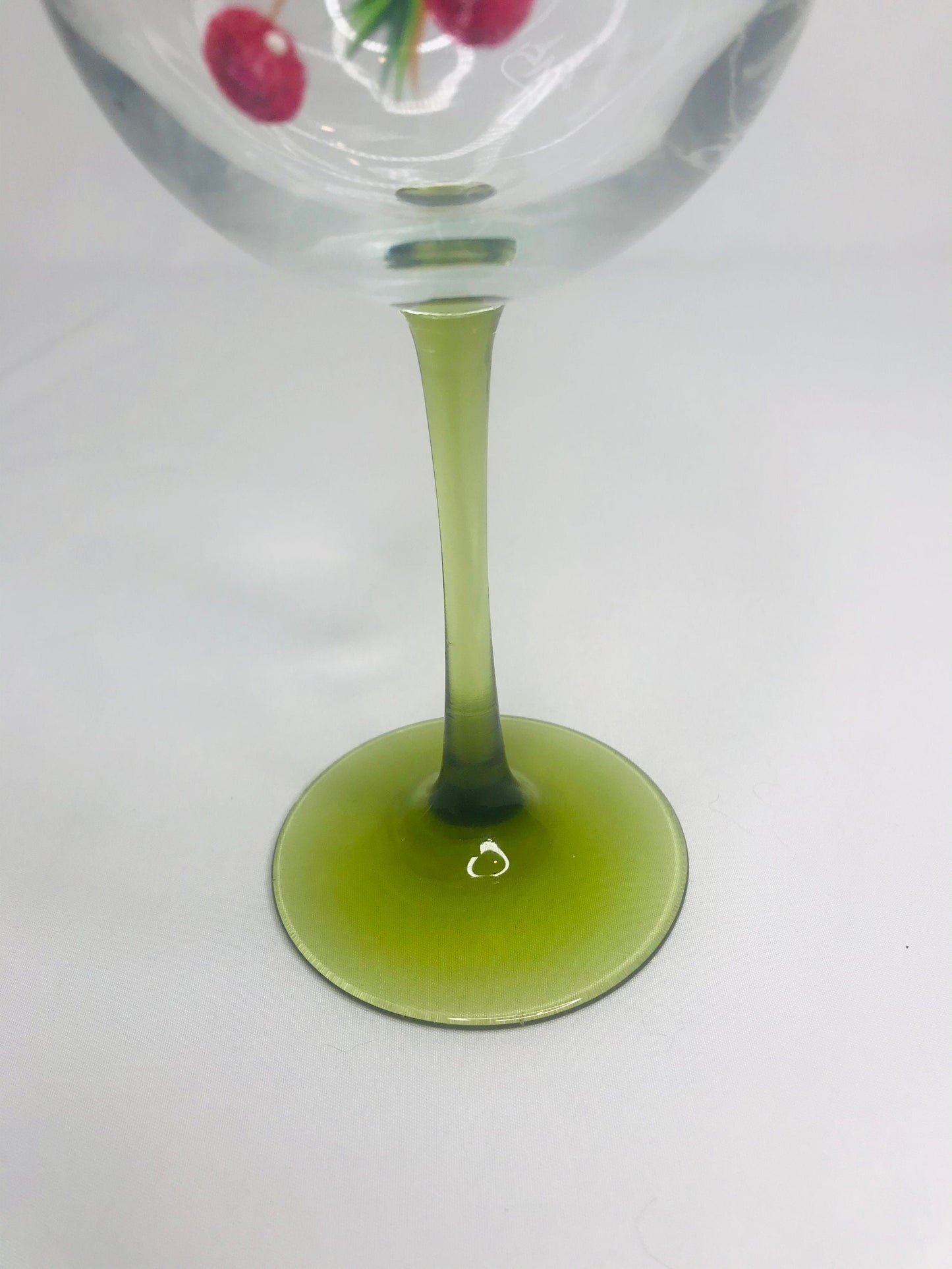 Hand-painted chickadee wine/water/juice glass by sms