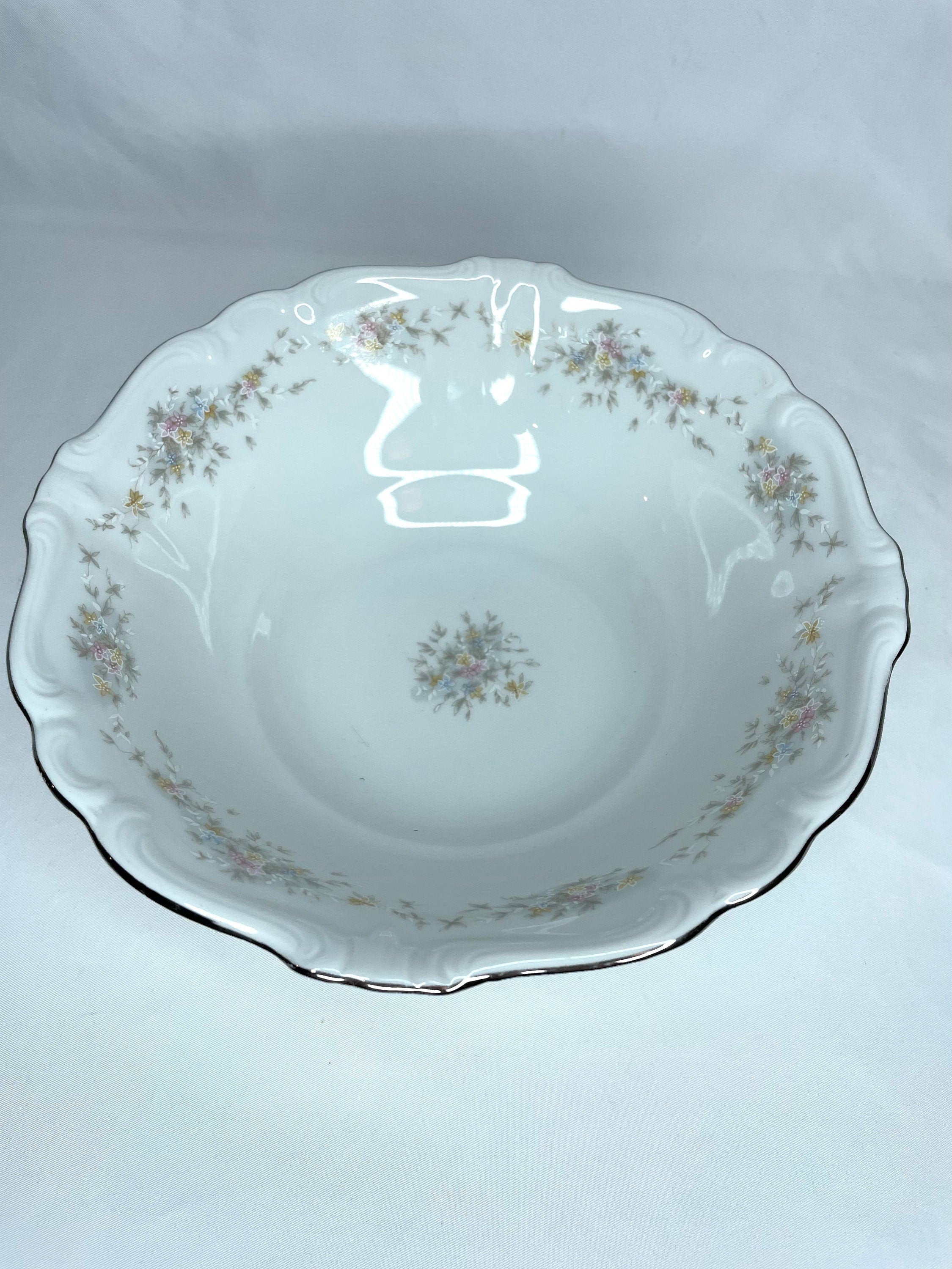 Johann Haviland Flower Splendor Bavaria Germany Platinum Rimmed Johann Haviland Flower Splendor Bavaria Germany Platinum Rimmed