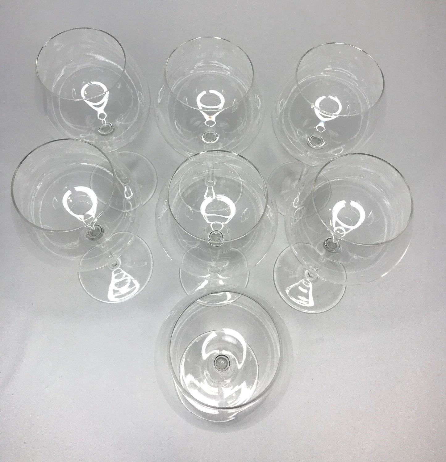 Set of 7 long stem goblet wine glass/water glass/juice glass