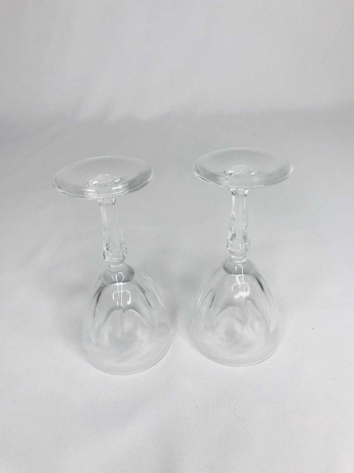Set of 2 vintage stemmed shot/liquor glasses