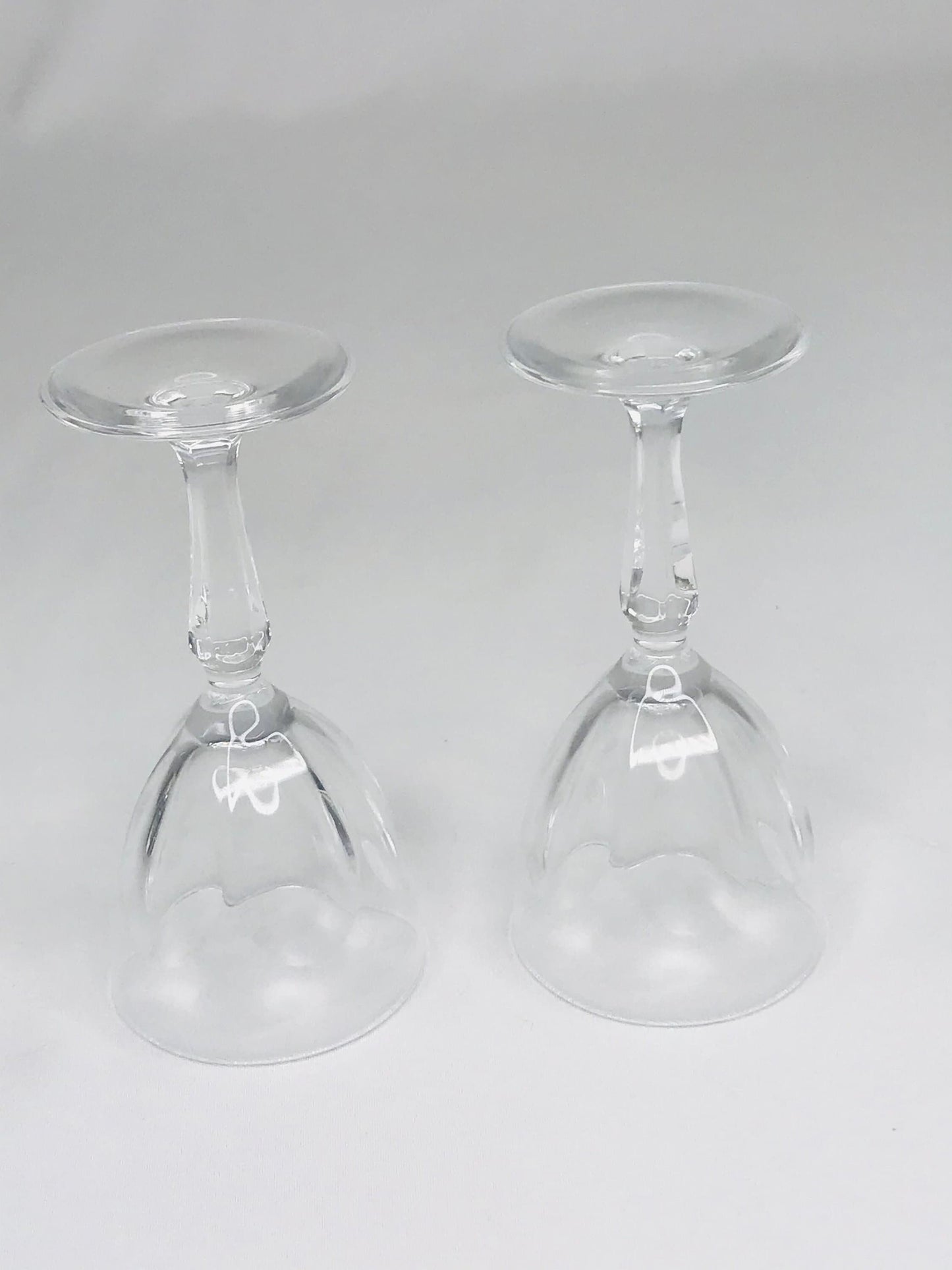 Set of 2 vintage stemmed shot/liquor glasses